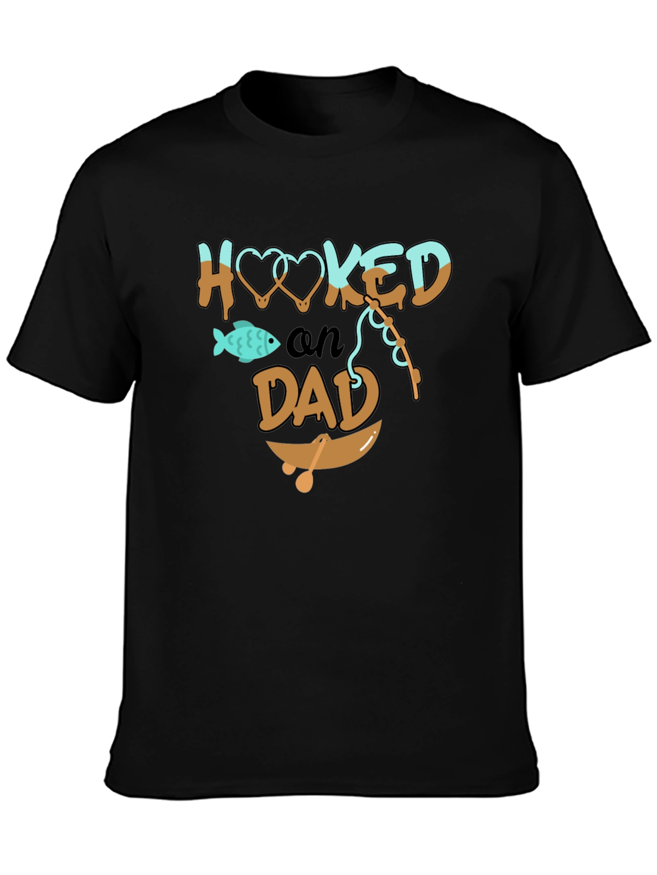 Hooked on Dad Graphic T-Shirt