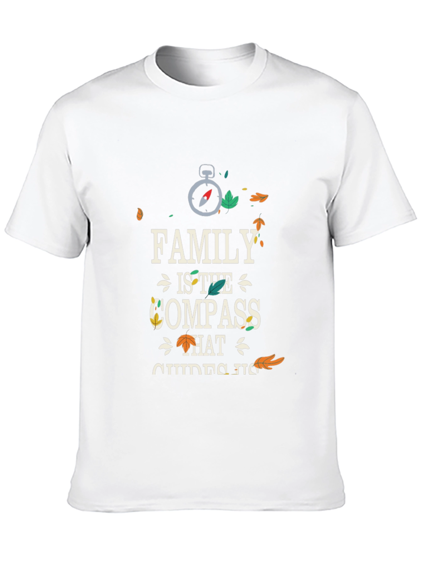 Family is the Compass Black Graphic T-Shirt