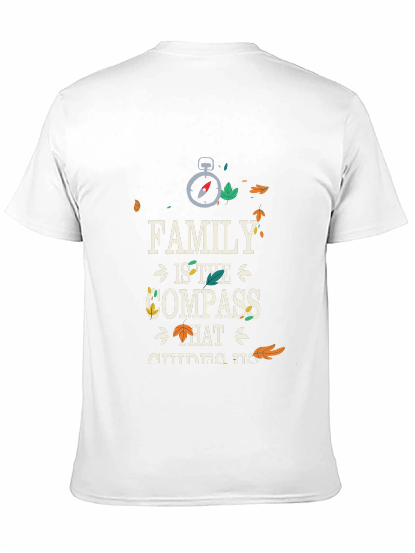 Family is the Compass Black Graphic T-Shirt