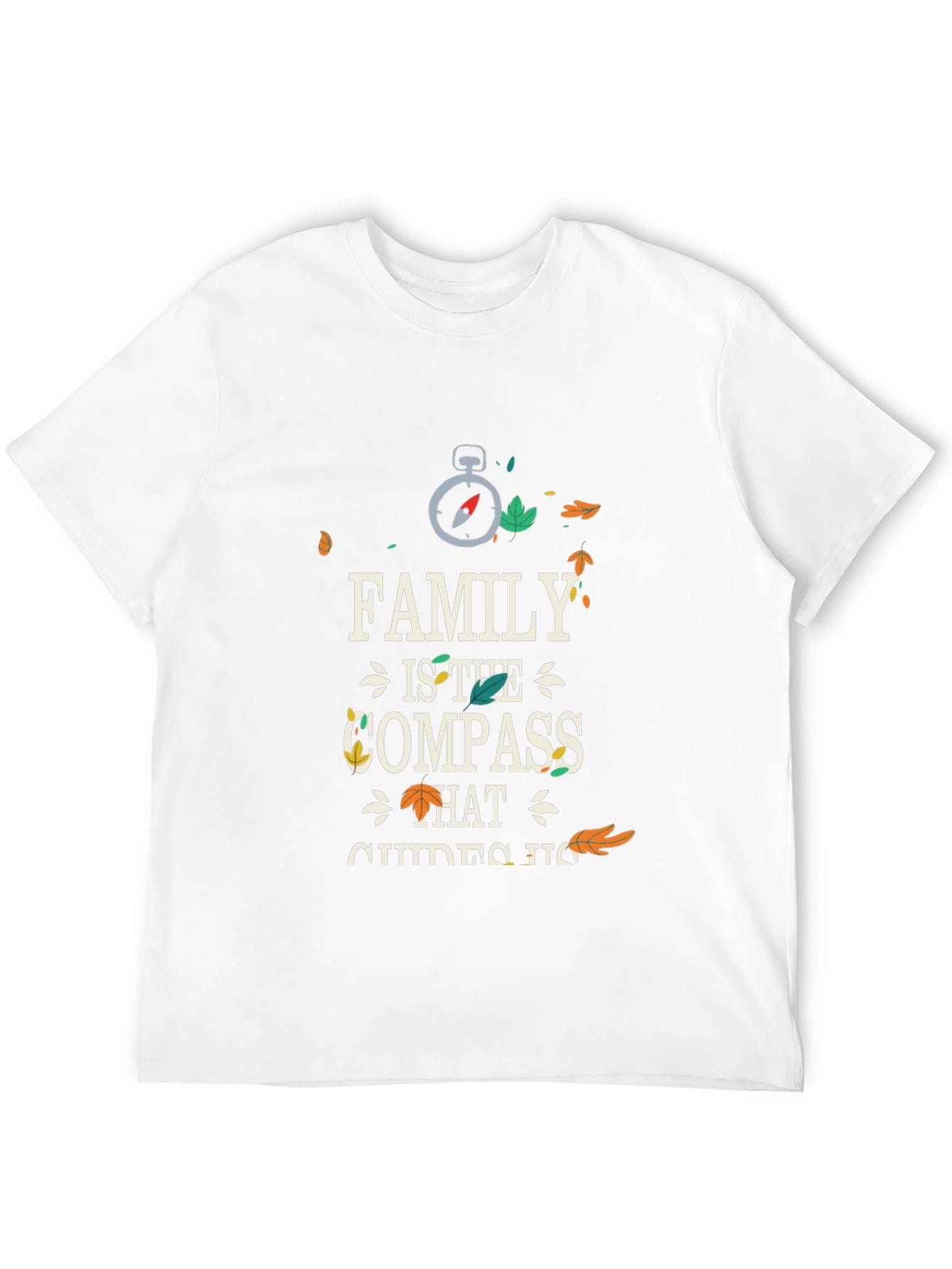 Family is the Compass Black Graphic T-Shirt
