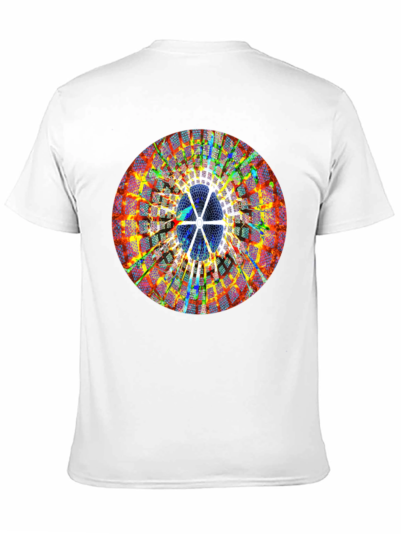 Abstract Circle Print Black T-Shirt