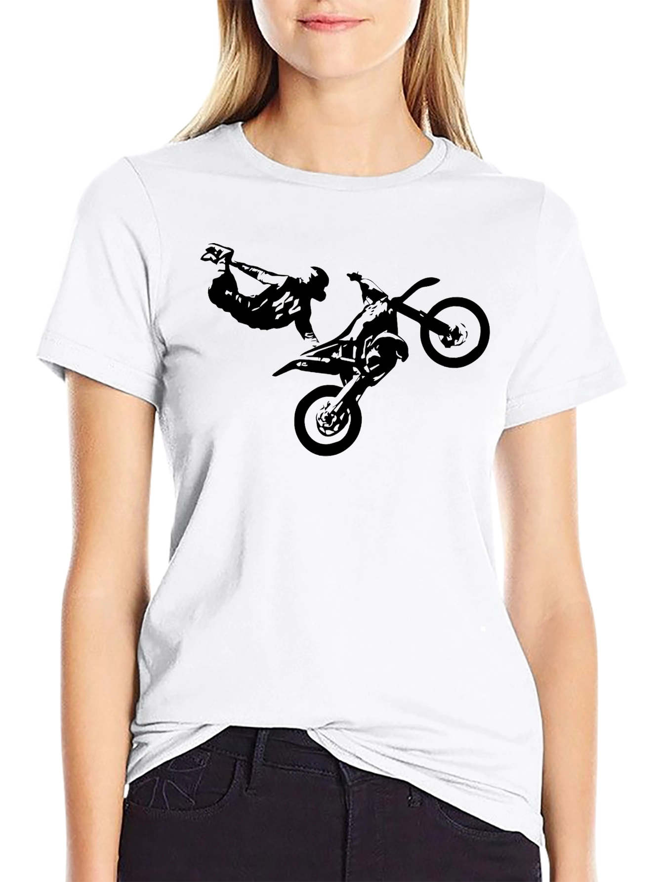 Freestyle Motocross T-Shirt - Stunt Bike Design