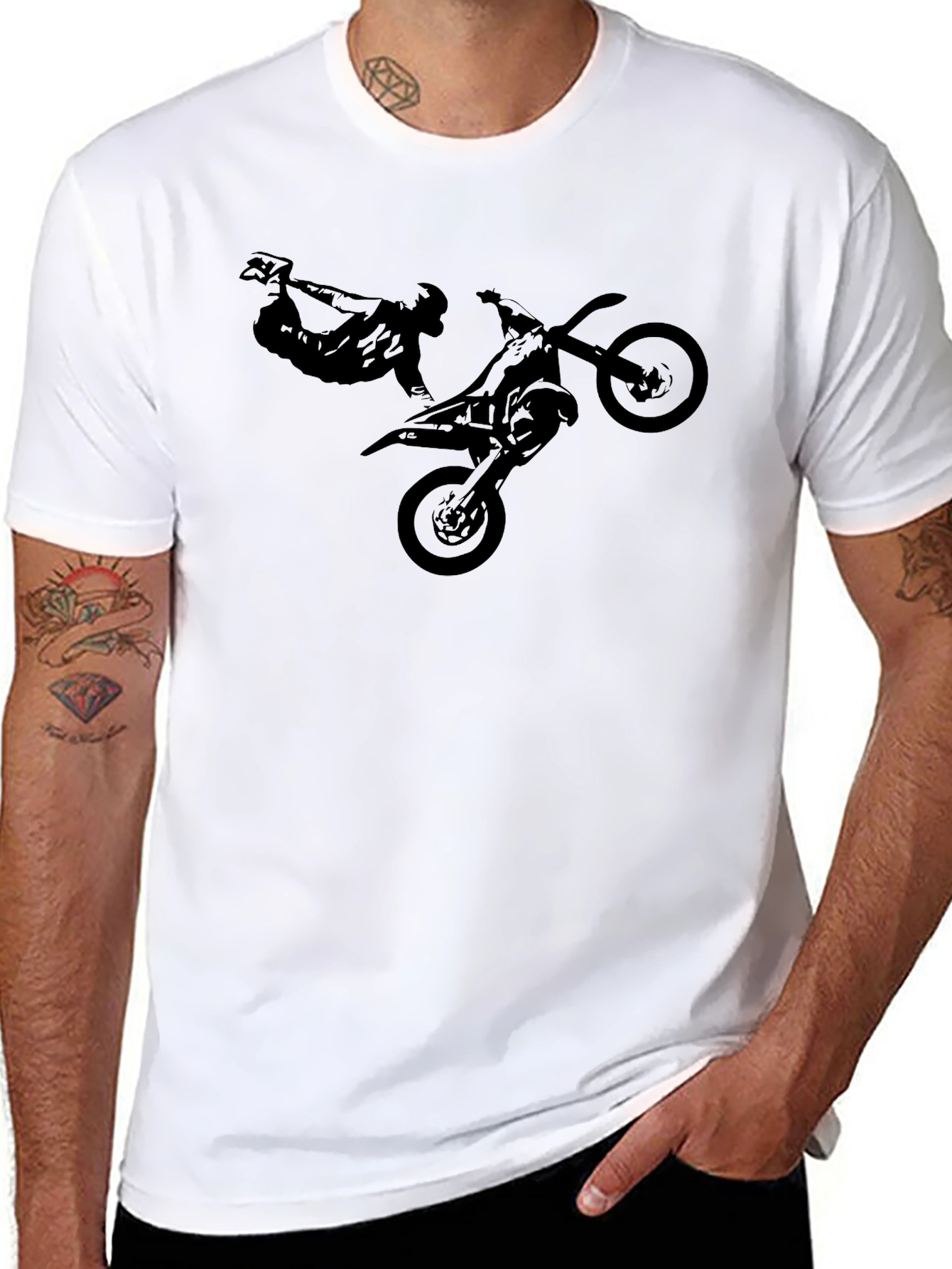 Freestyle Motocross T-Shirt - Stunt Bike Design