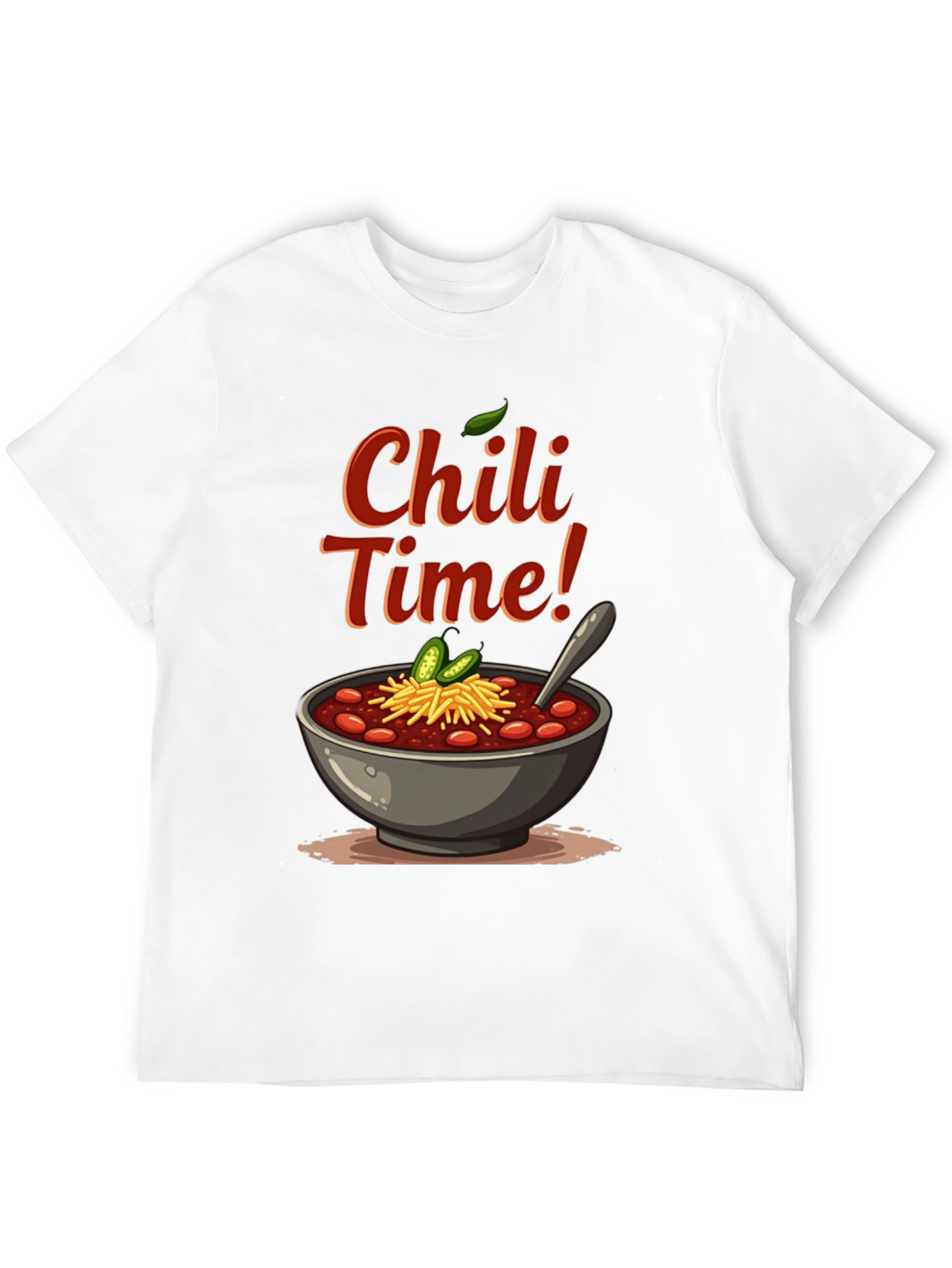 Chili Time Black Graphic T-Shirt