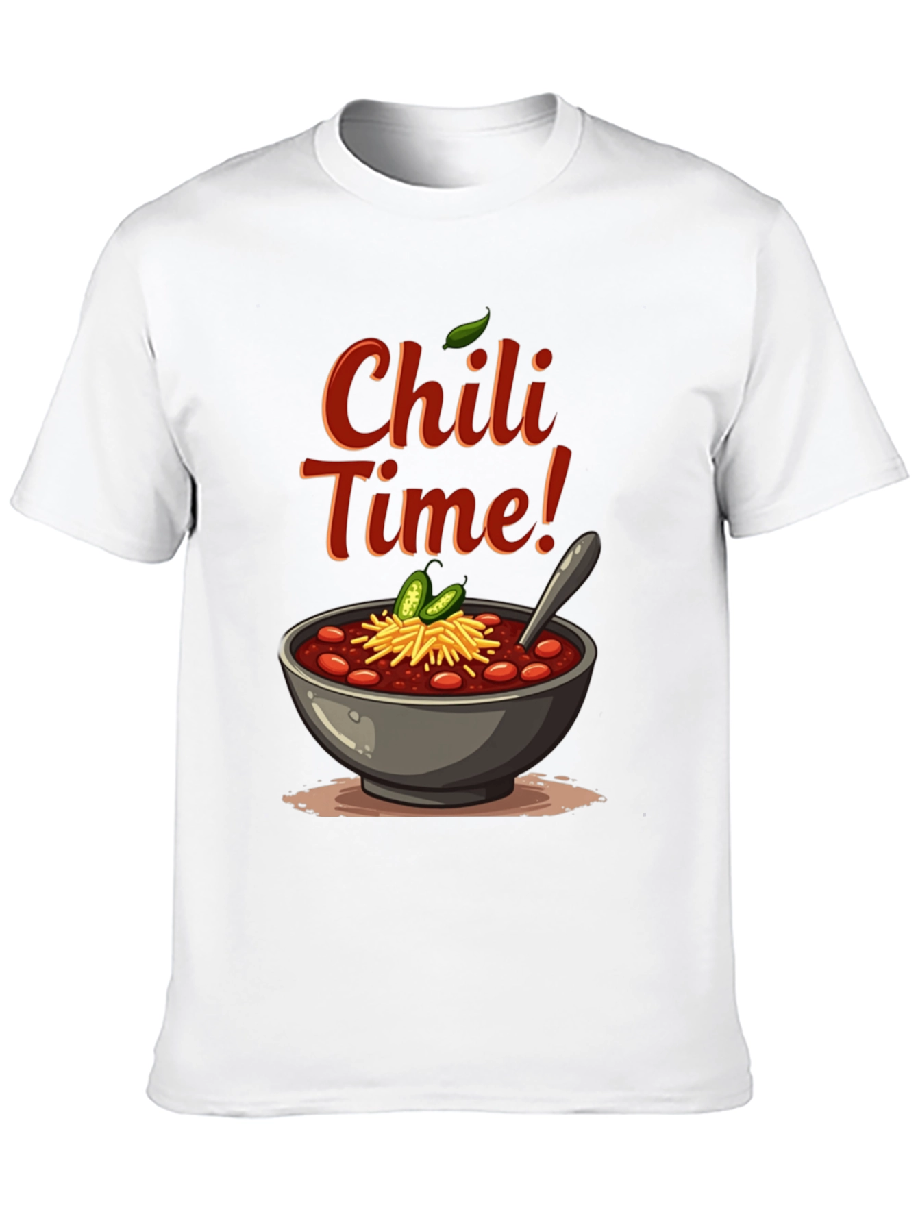 Chili Time Black Graphic T-Shirt