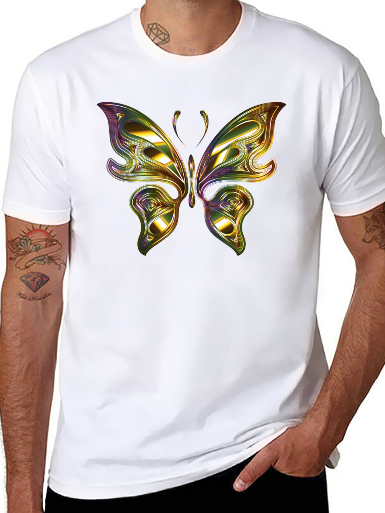 Butterfly Graphic Black T-Shirt