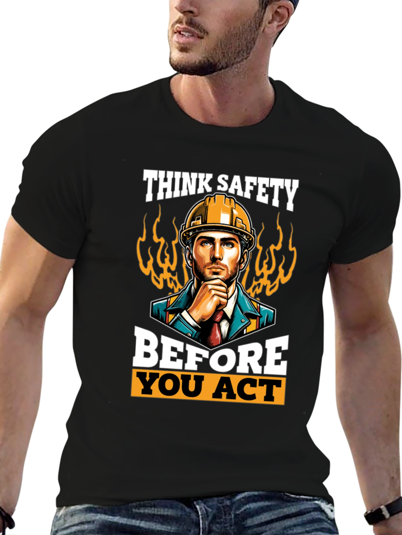 Think Safety Mens Black T-Shirt