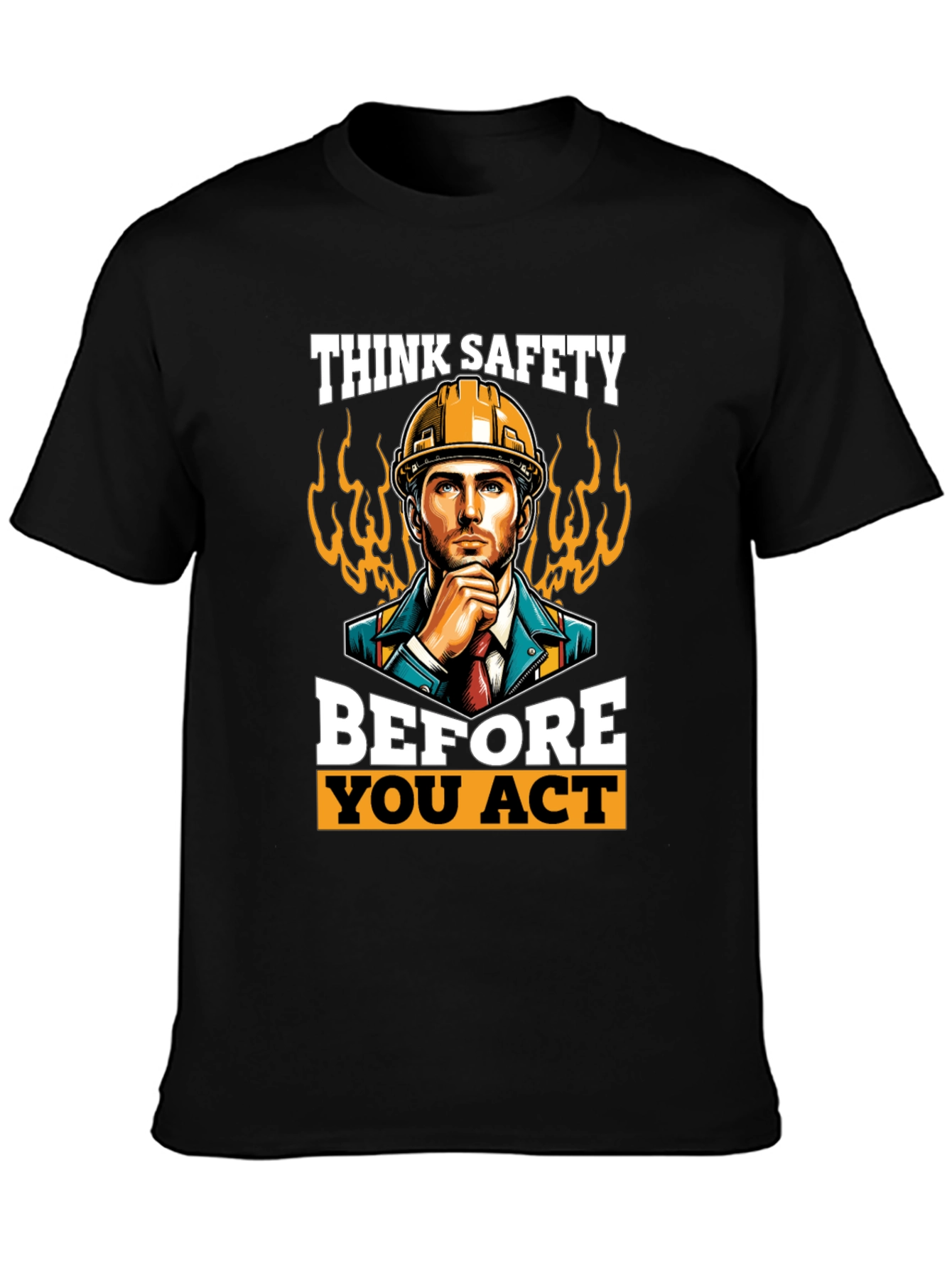 Think Safety Mens Black T-Shirt