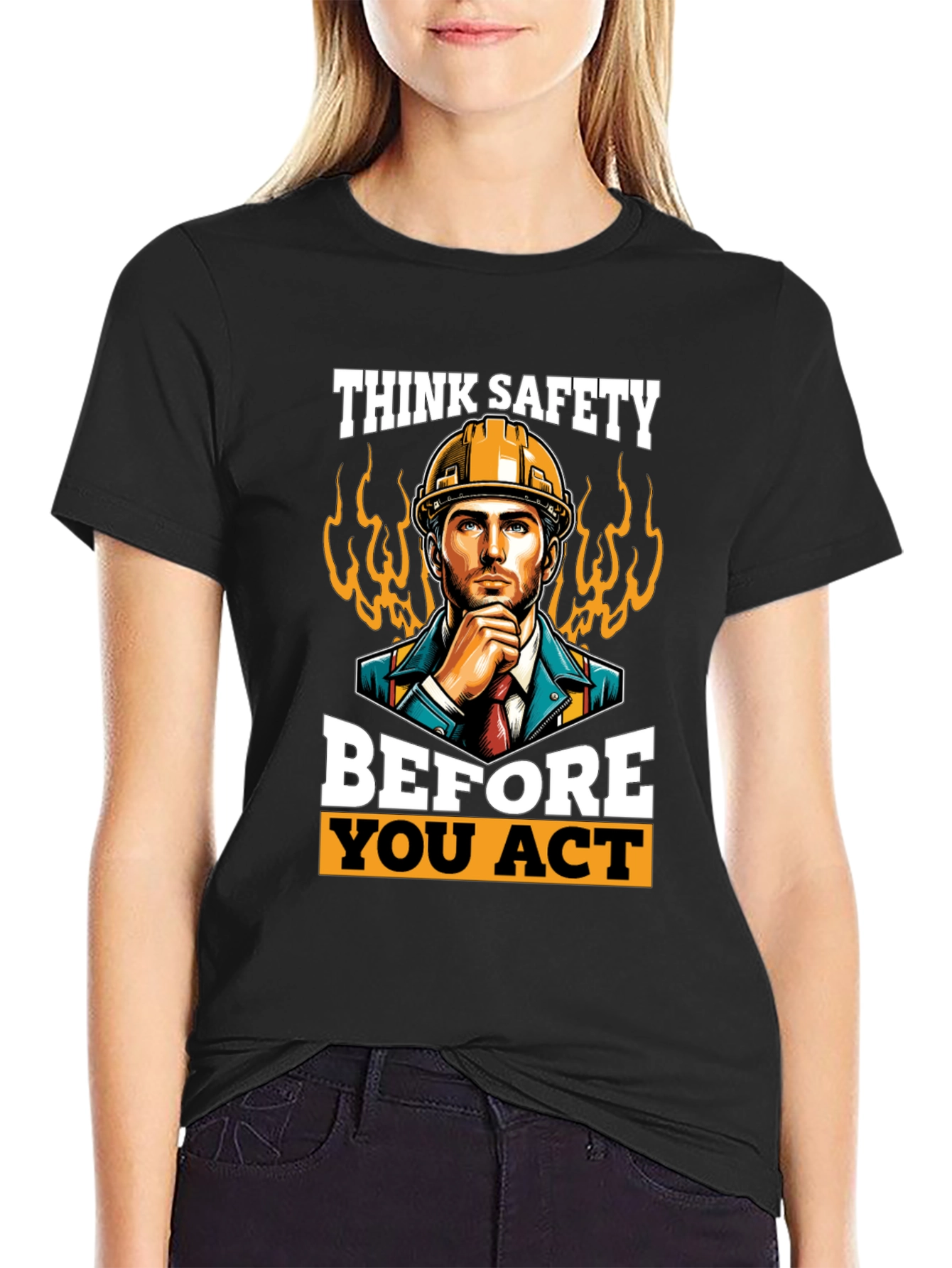 Think Safety Mens Black T-Shirt
