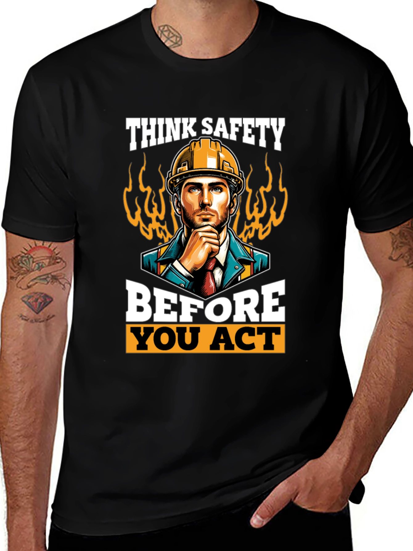 Think Safety Mens Black T-Shirt