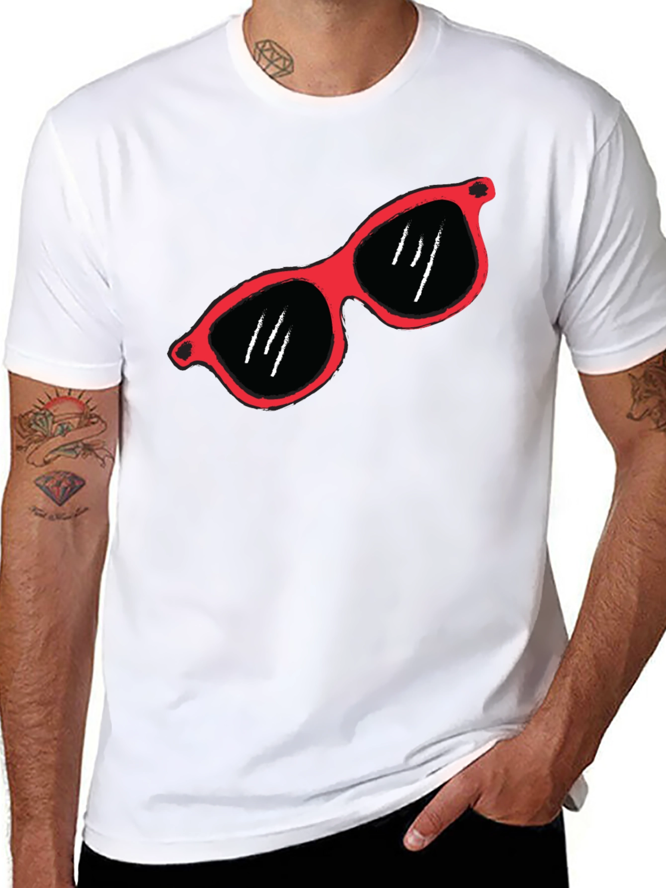 Cool Shades Graphic Tee - Stylish Black T-Shirt