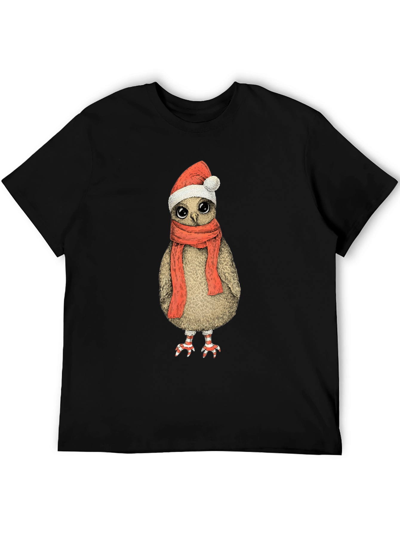 Festive Owl T-Shirt - Holiday Cheer