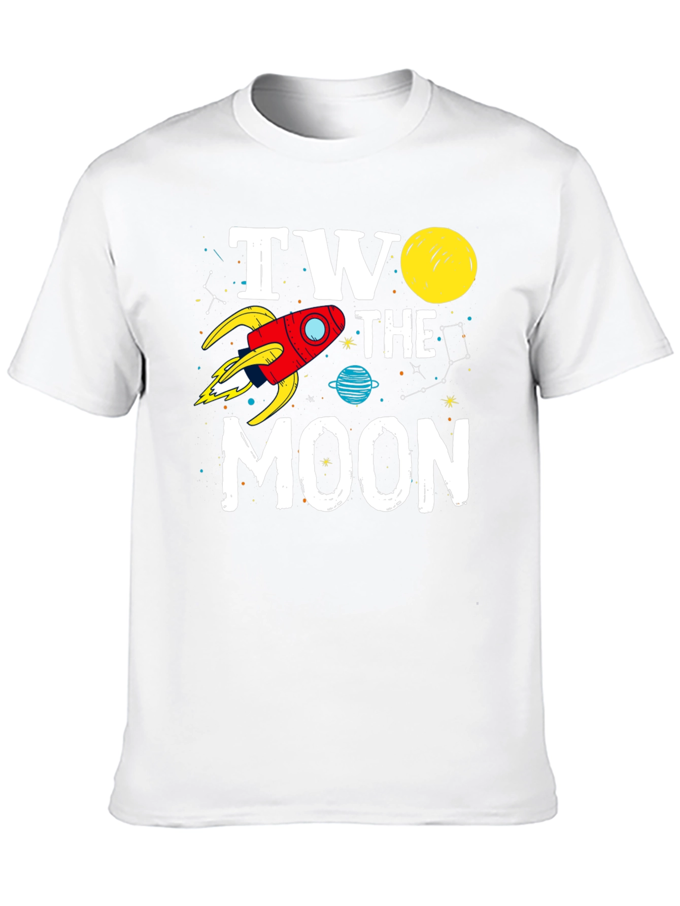 Two the Moon Birthday T-Shirt - Outer Space Theme