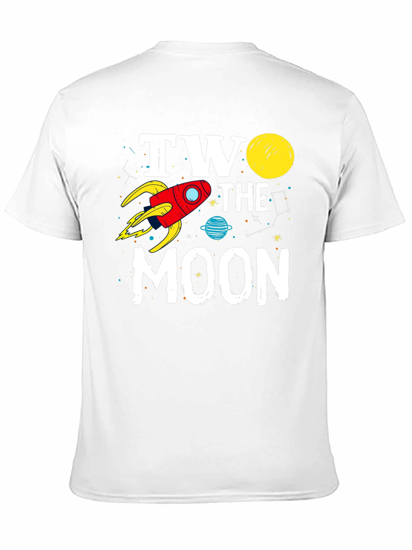 Two the Moon Birthday T-Shirt - Outer Space Theme