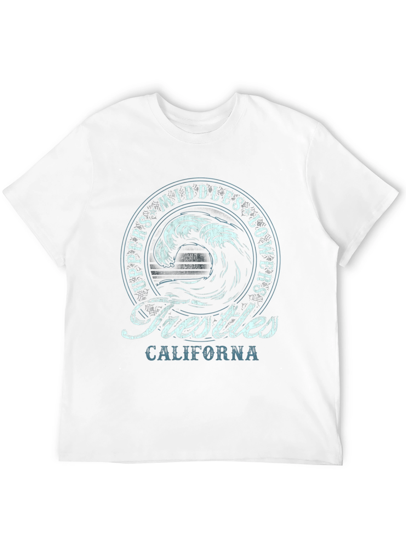 Trestles California Wave Graphic T-Shirt - Black