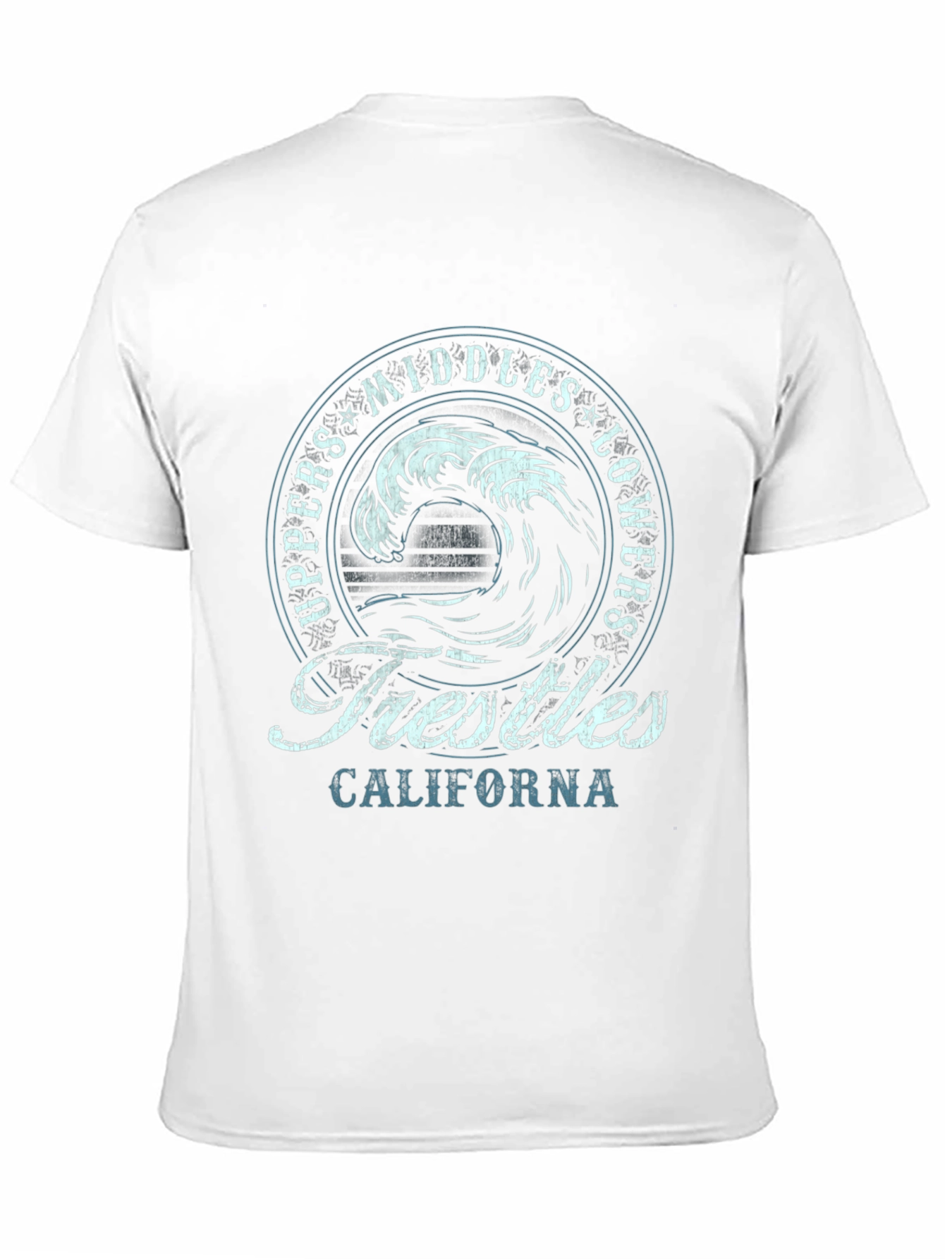 Trestles California Wave Graphic T-Shirt - Black