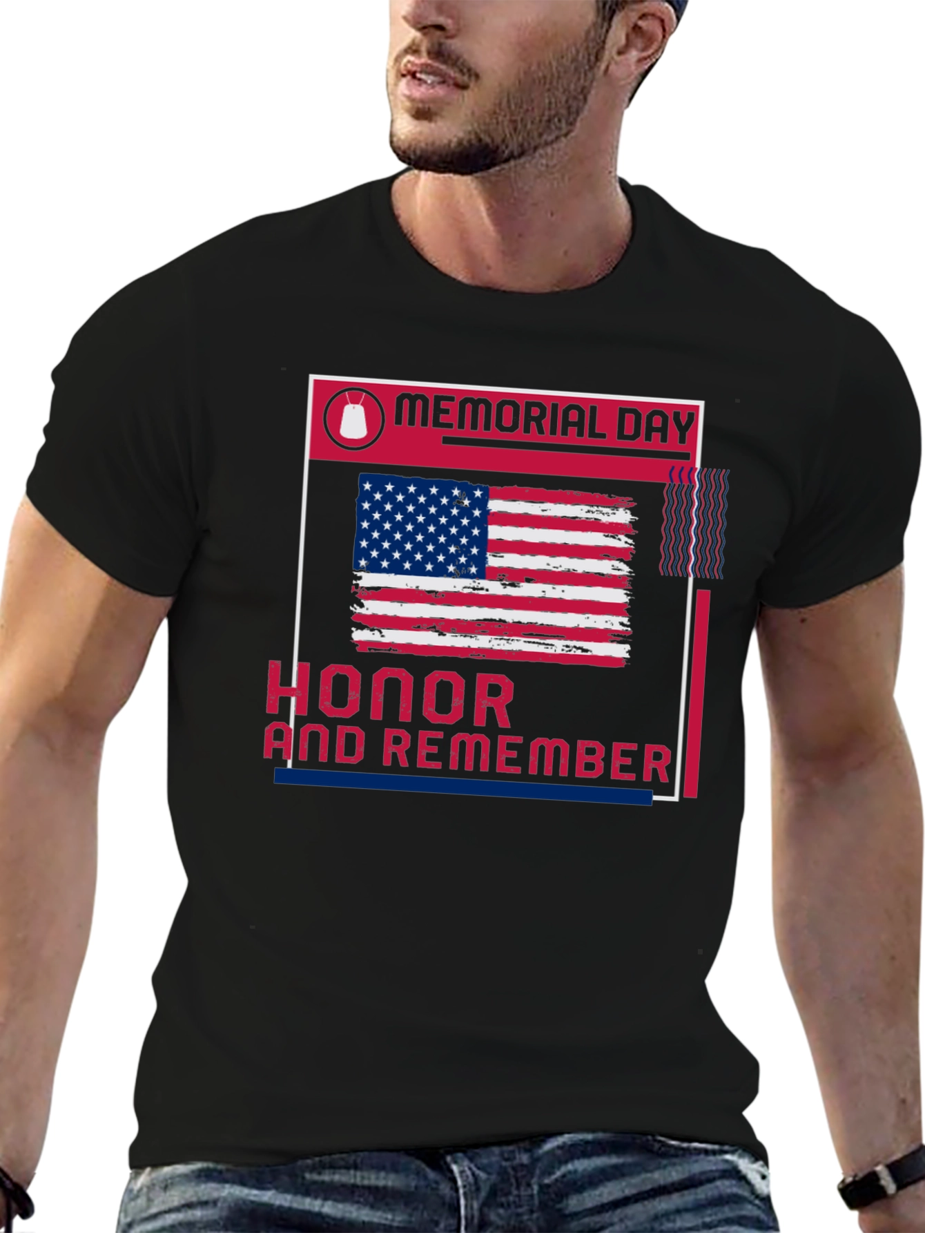 Memorial Day Honor & Remember Patriotic T-Shirt