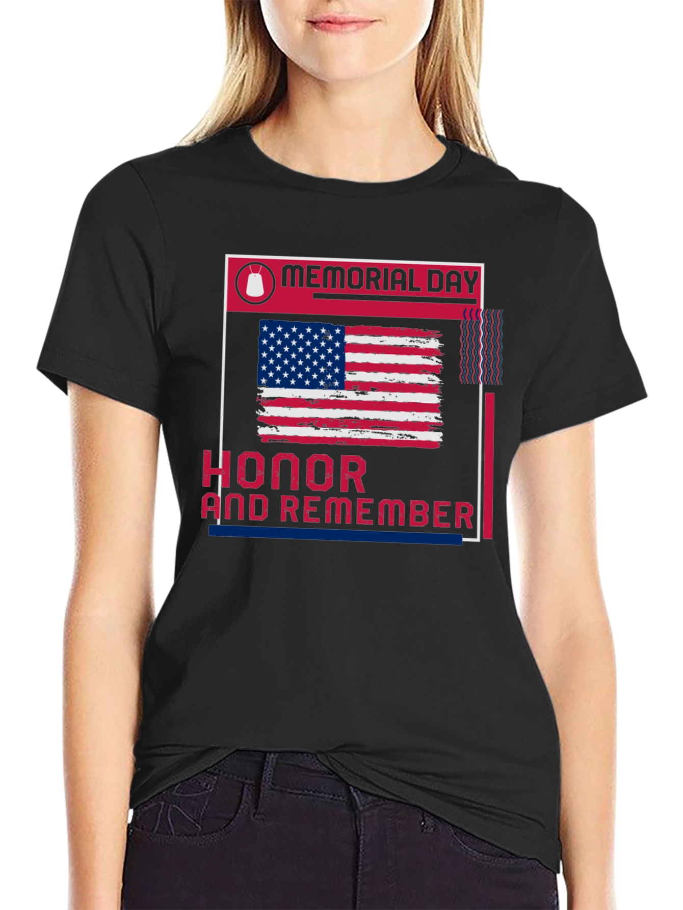 Memorial Day Honor & Remember Patriotic T-Shirt