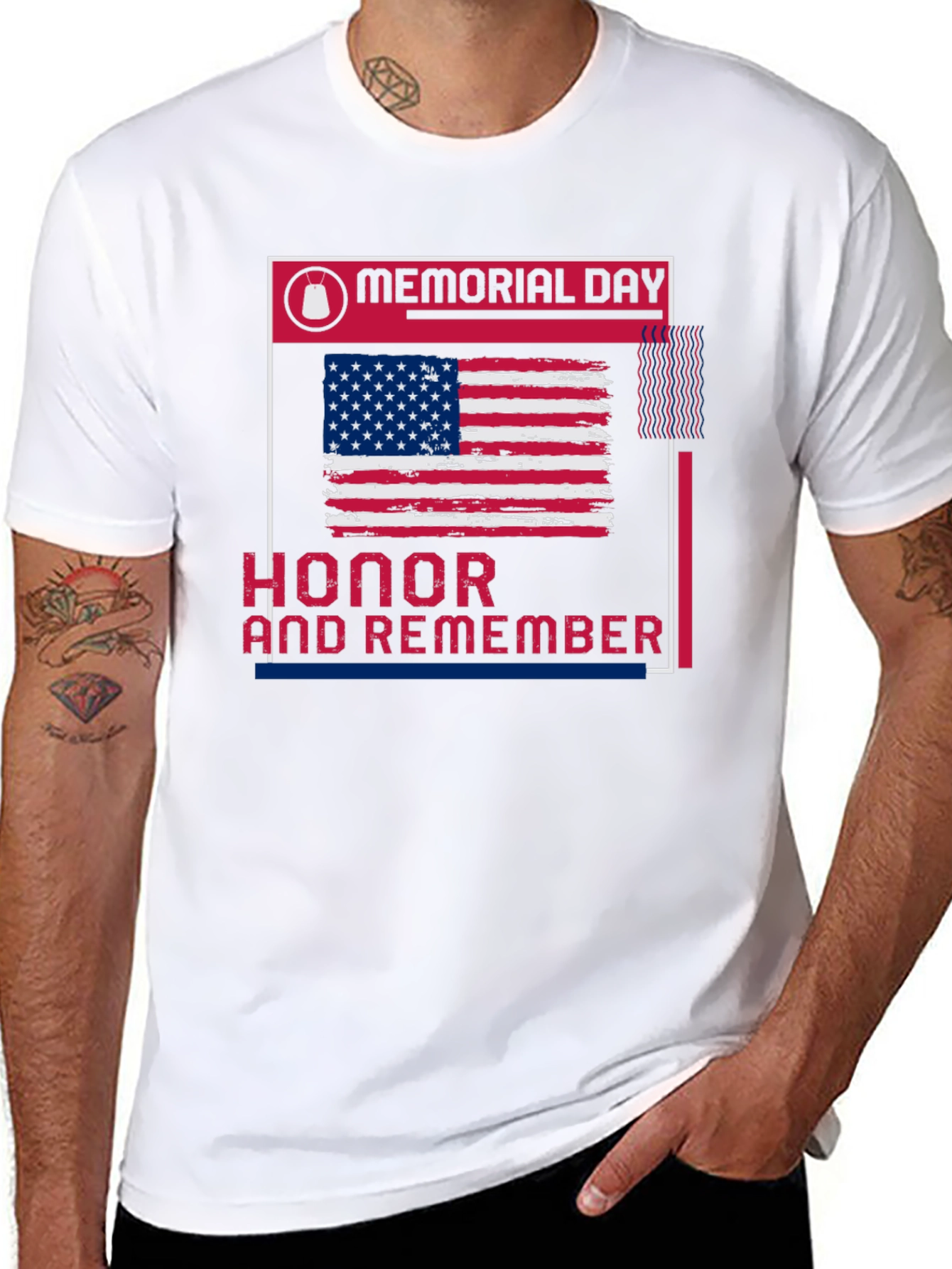 Memorial Day Honor & Remember Patriotic T-Shirt
