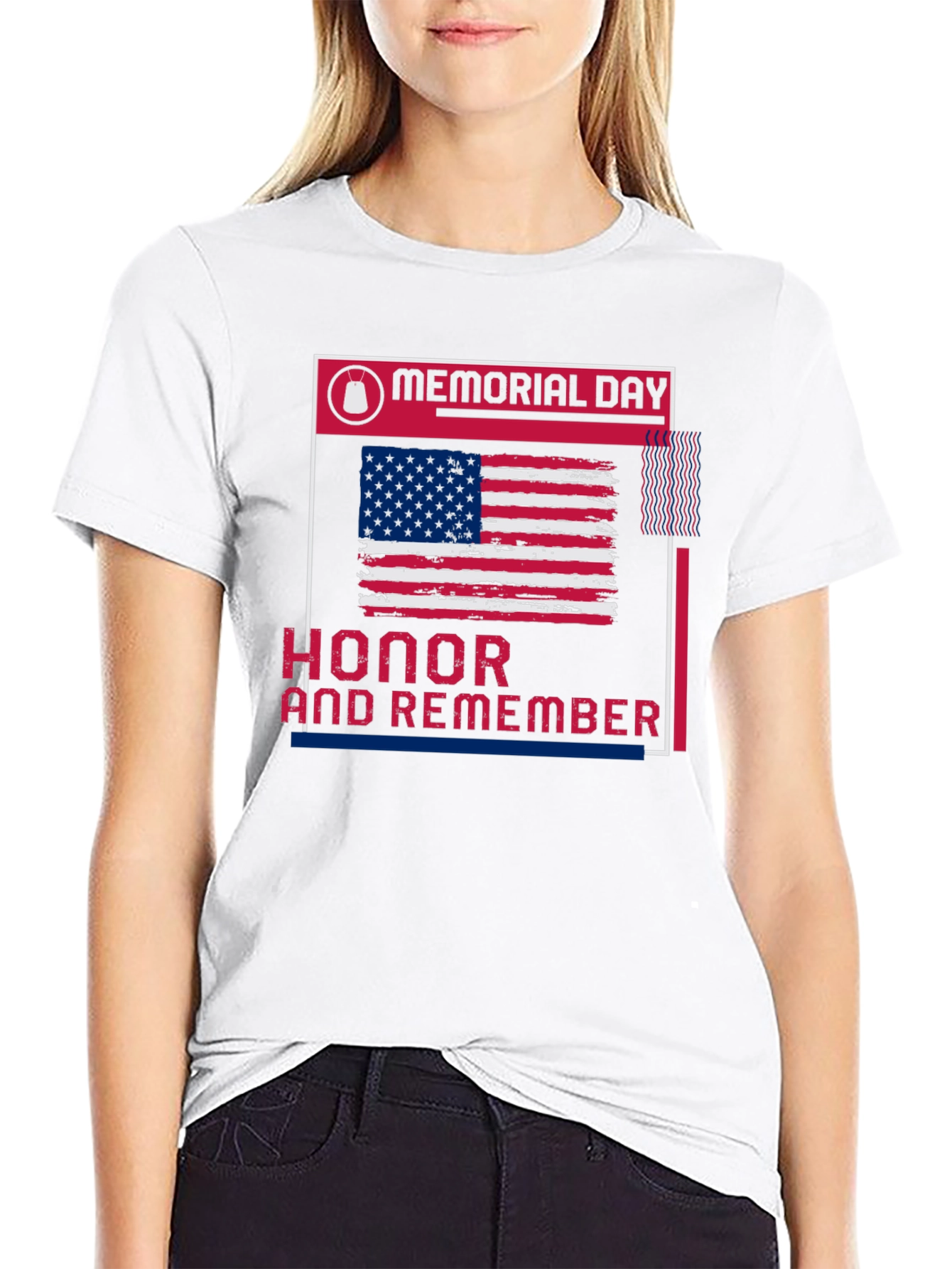 Memorial Day Honor & Remember Patriotic T-Shirt