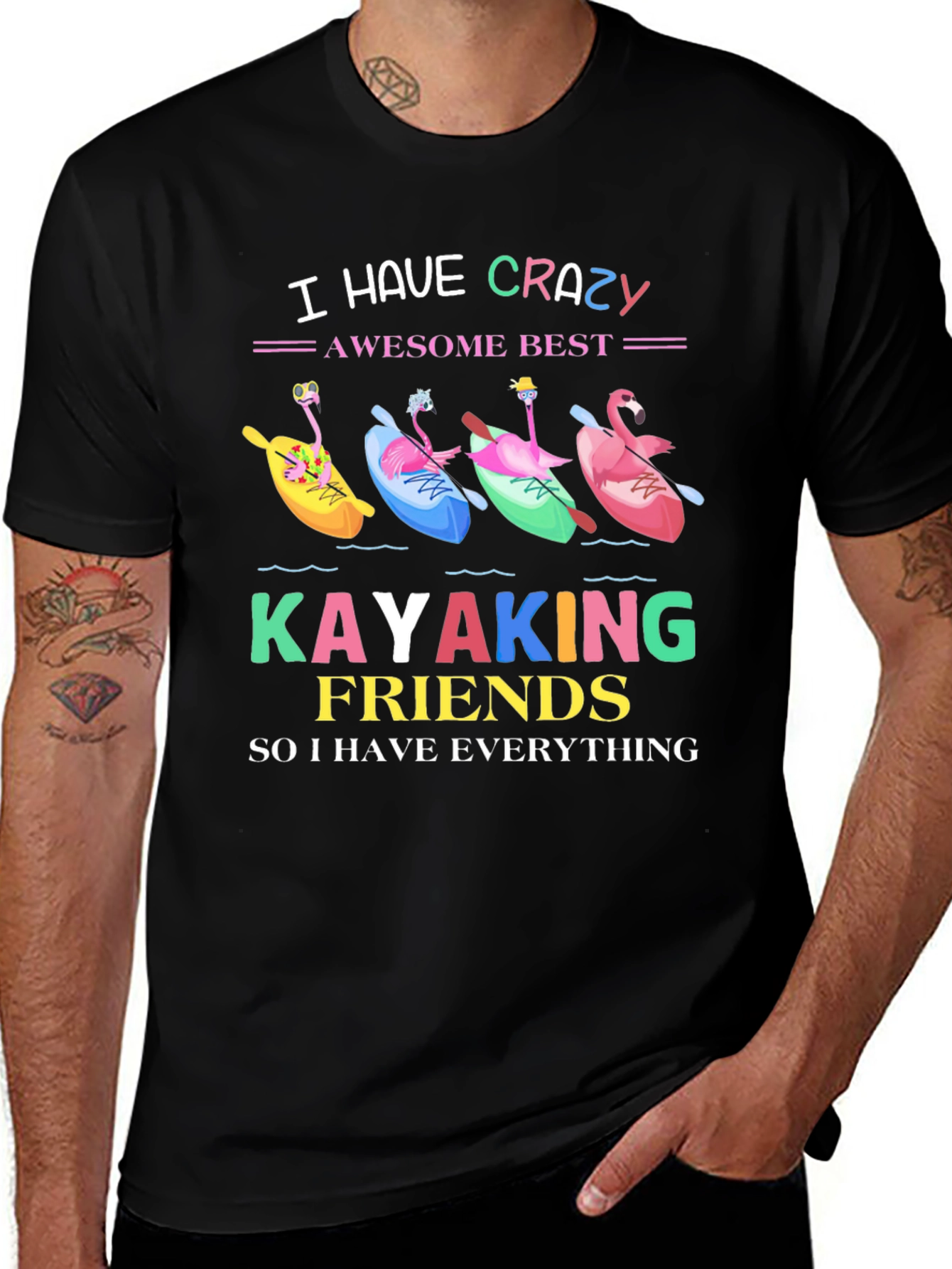 Crazy Kayaking Friends Graphic Tee