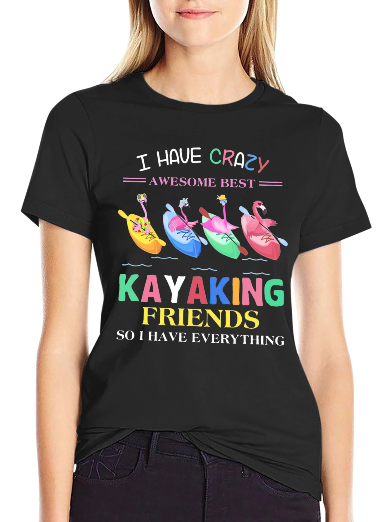 Crazy Kayaking Friends Graphic Tee