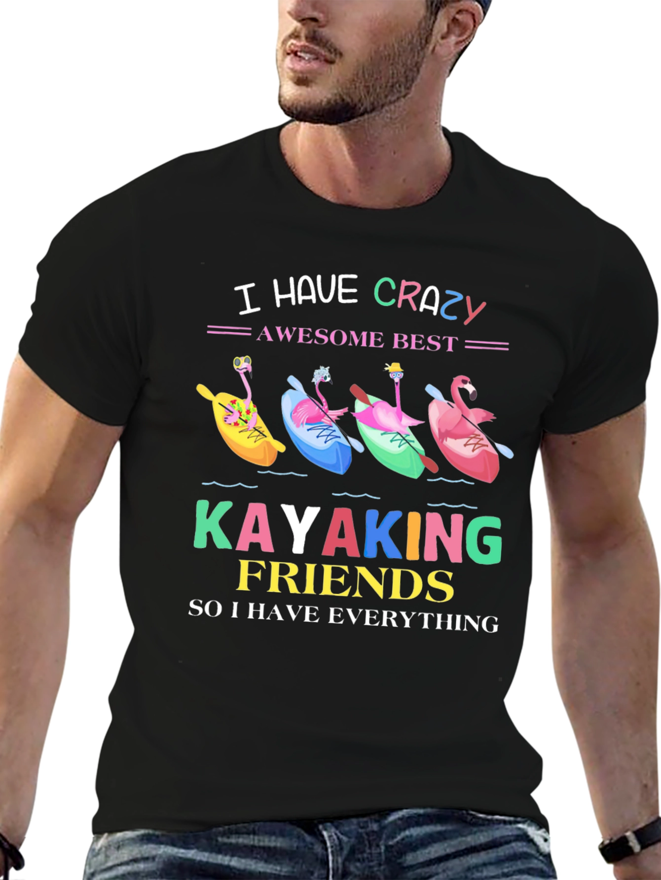 Crazy Kayaking Friends Graphic Tee
