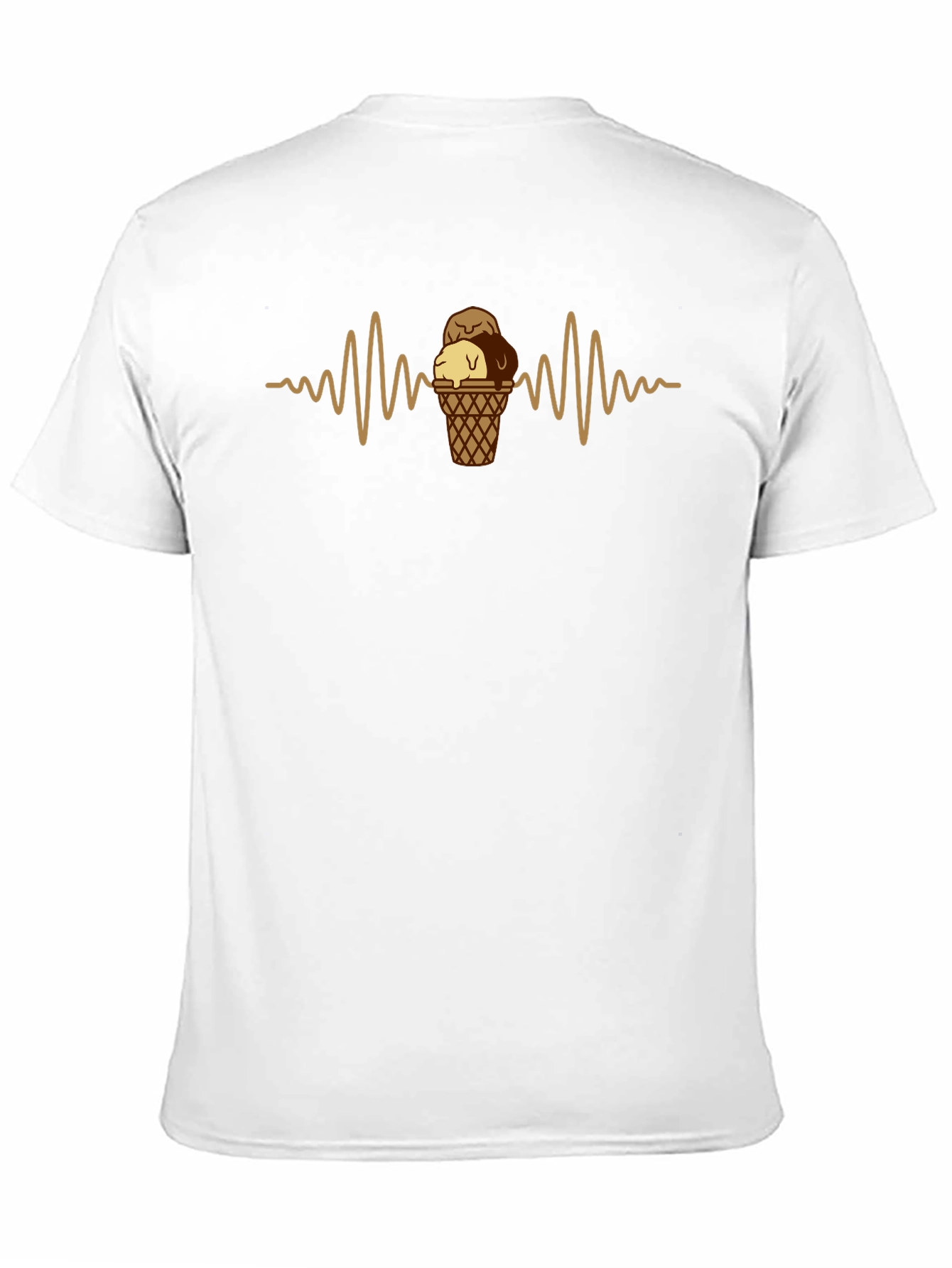 Ice Cream Heartbeat Black T-Shirt