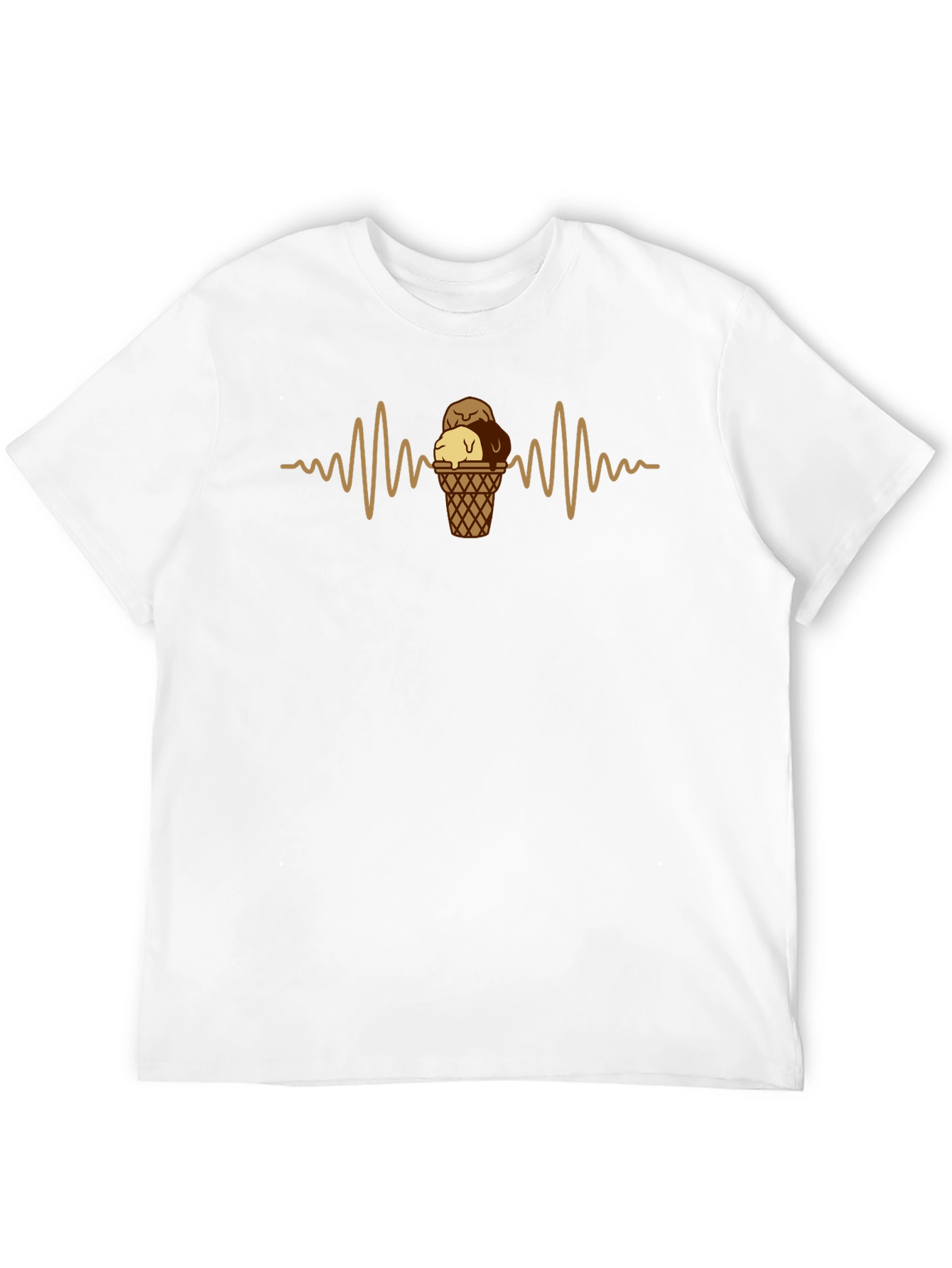 Ice Cream Heartbeat Black T-Shirt