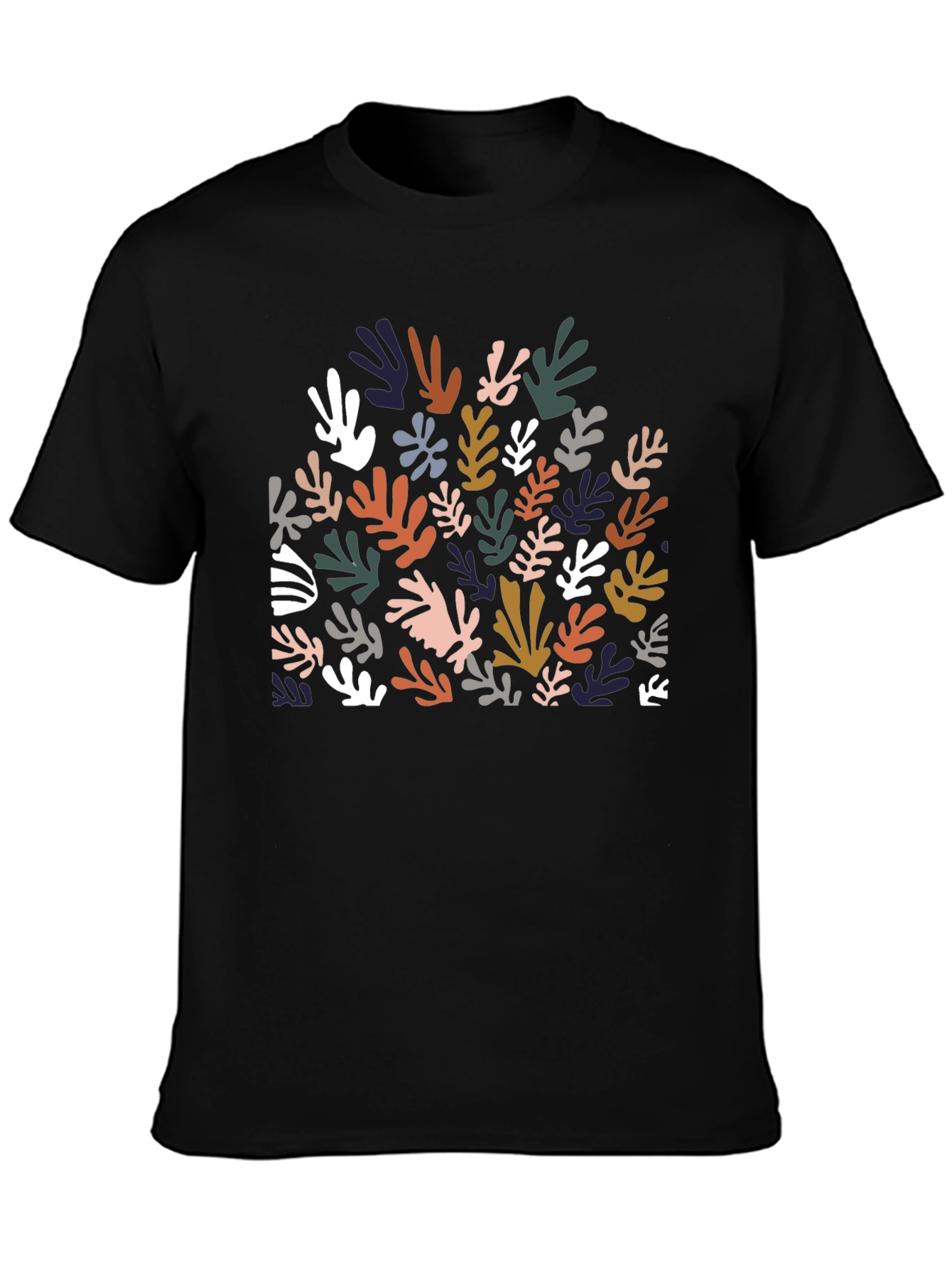 Abstract Leaves Graphic T-Shirt - Modern Style