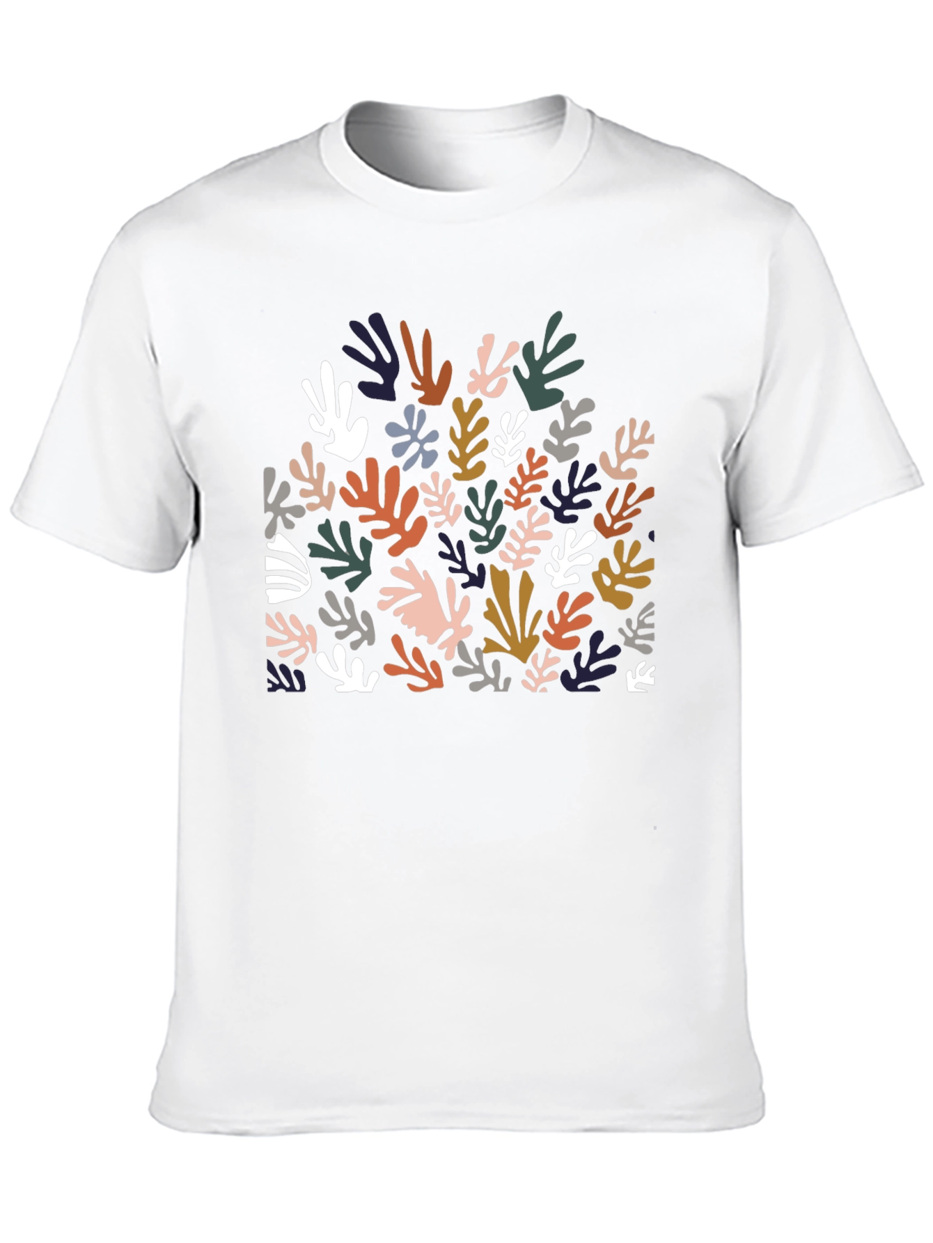 Abstract Leaves Graphic T-Shirt - Modern Style