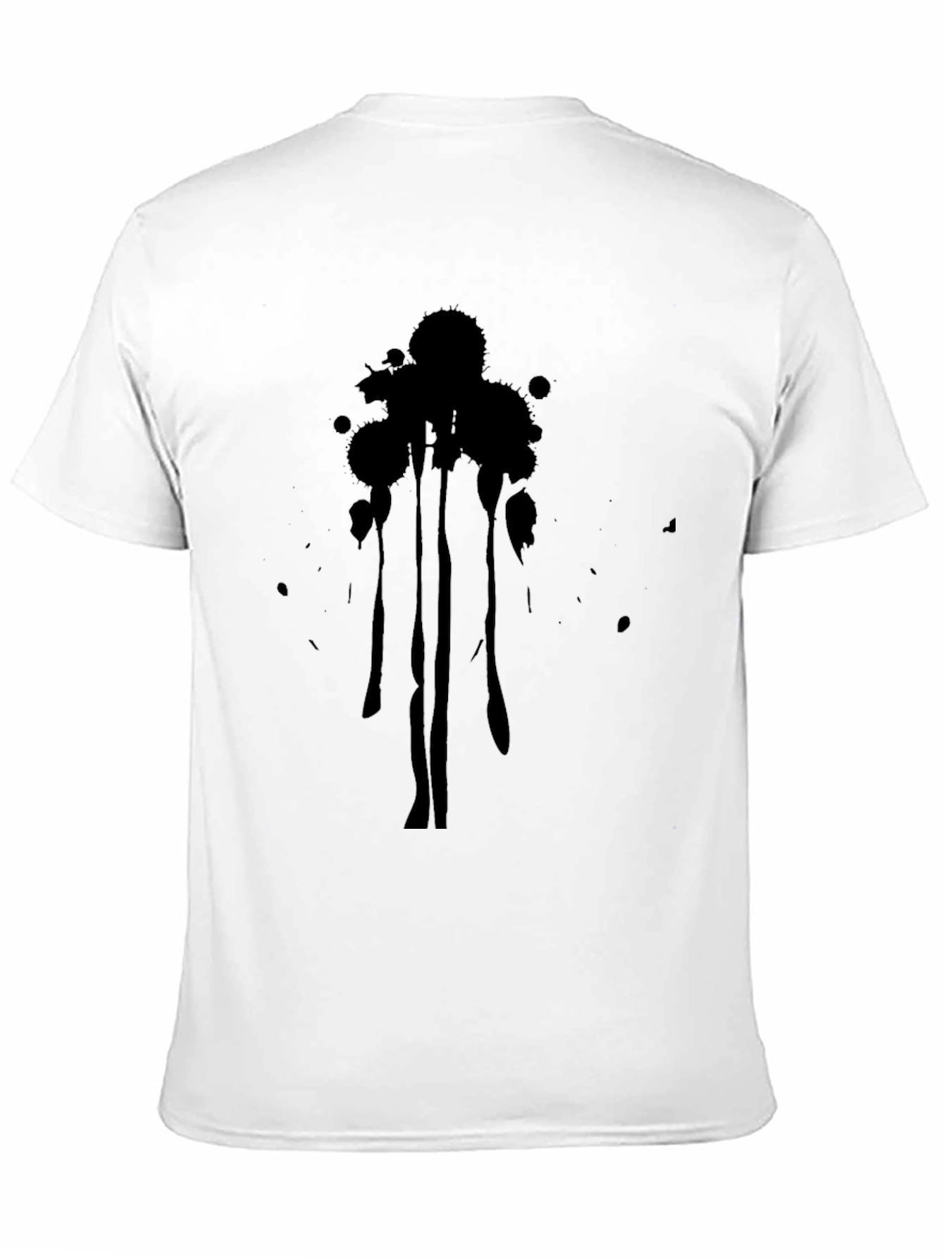 Abstract Drip Graphic Black T-Shirt