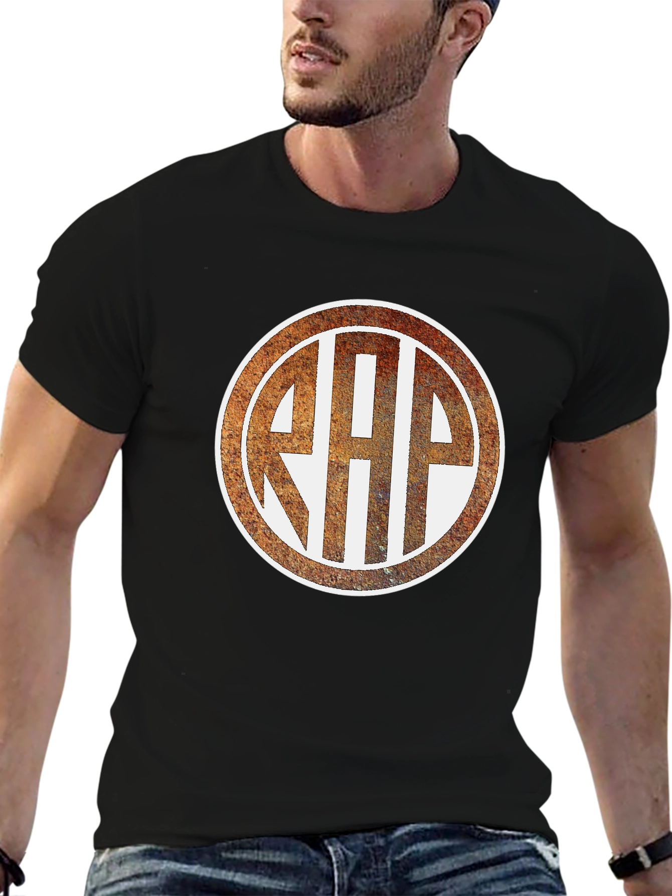 Rustic RHP Monogram Black T-Shirt