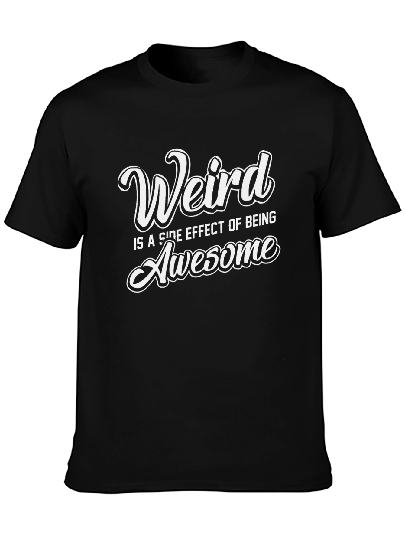 Weird is Awesome Graphic Tee - Mens Black T-Shirt