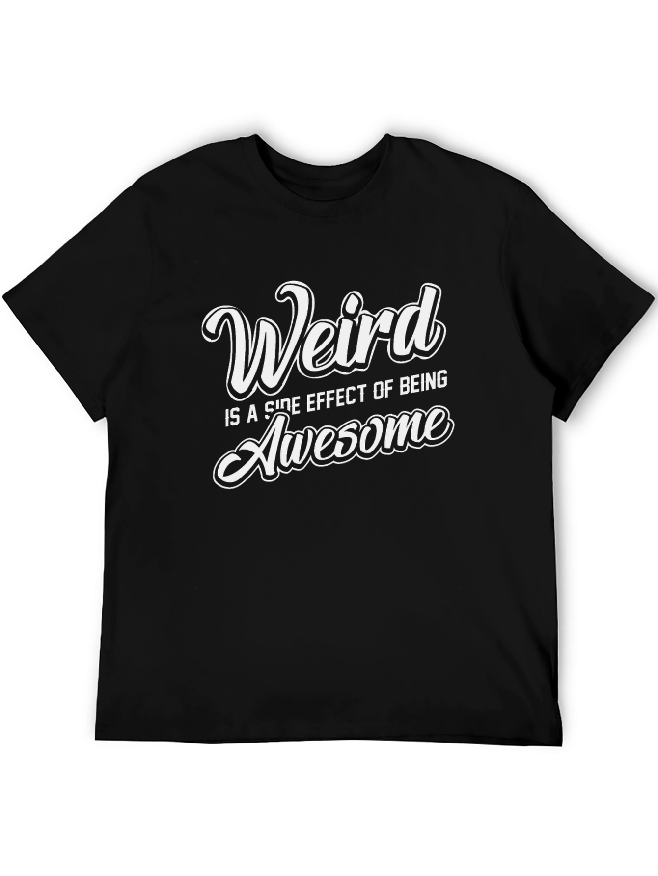 Weird is Awesome Graphic Tee - Mens Black T-Shirt