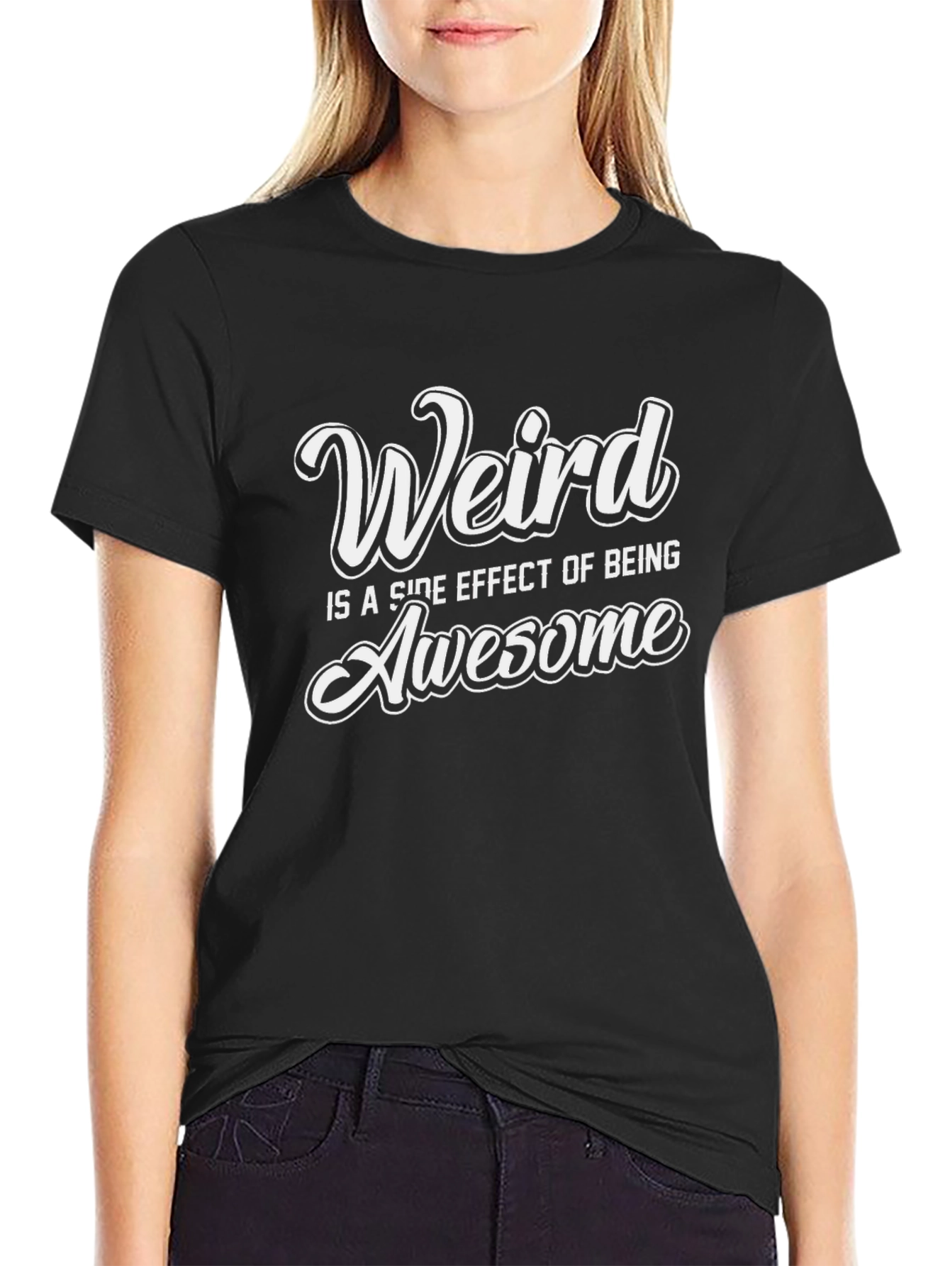 Weird is Awesome Graphic Tee - Mens Black T-Shirt