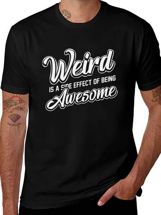 Weird is Awesome Graphic Tee - Mens Black T-Shirt