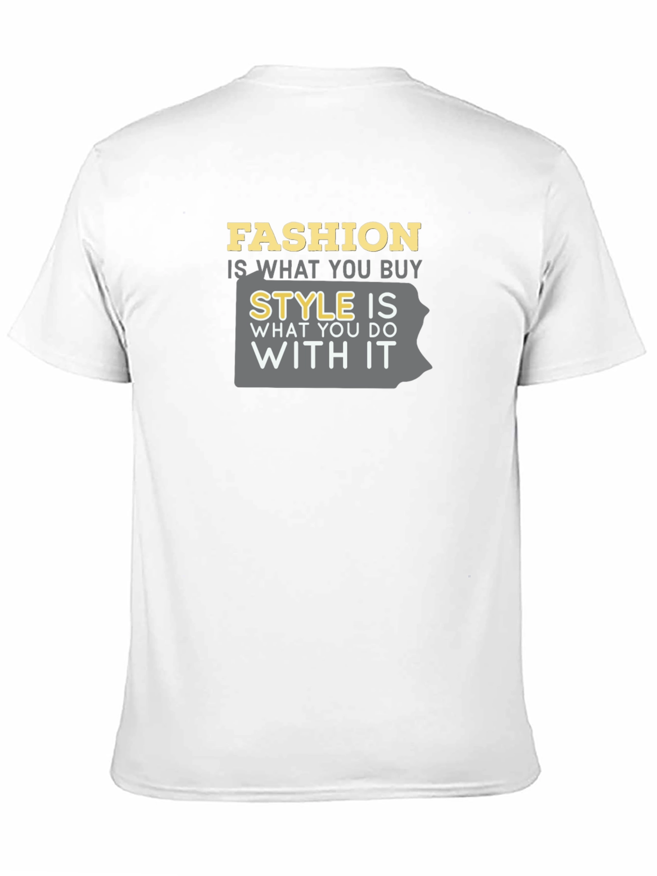 Fashion & Style Graphic Tee - Black Crew Neck