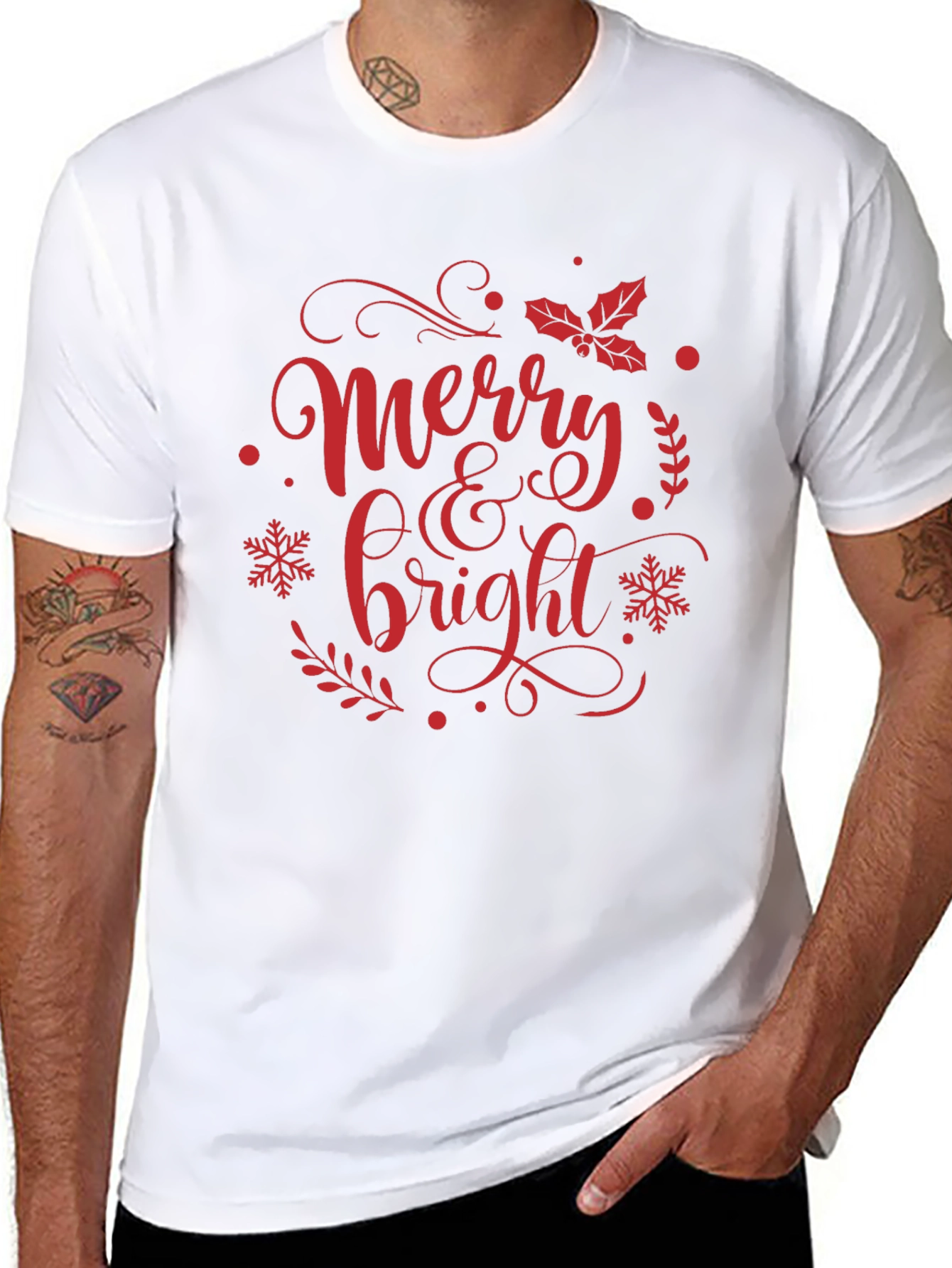 Merry & Bright Christmas Graphic Tee