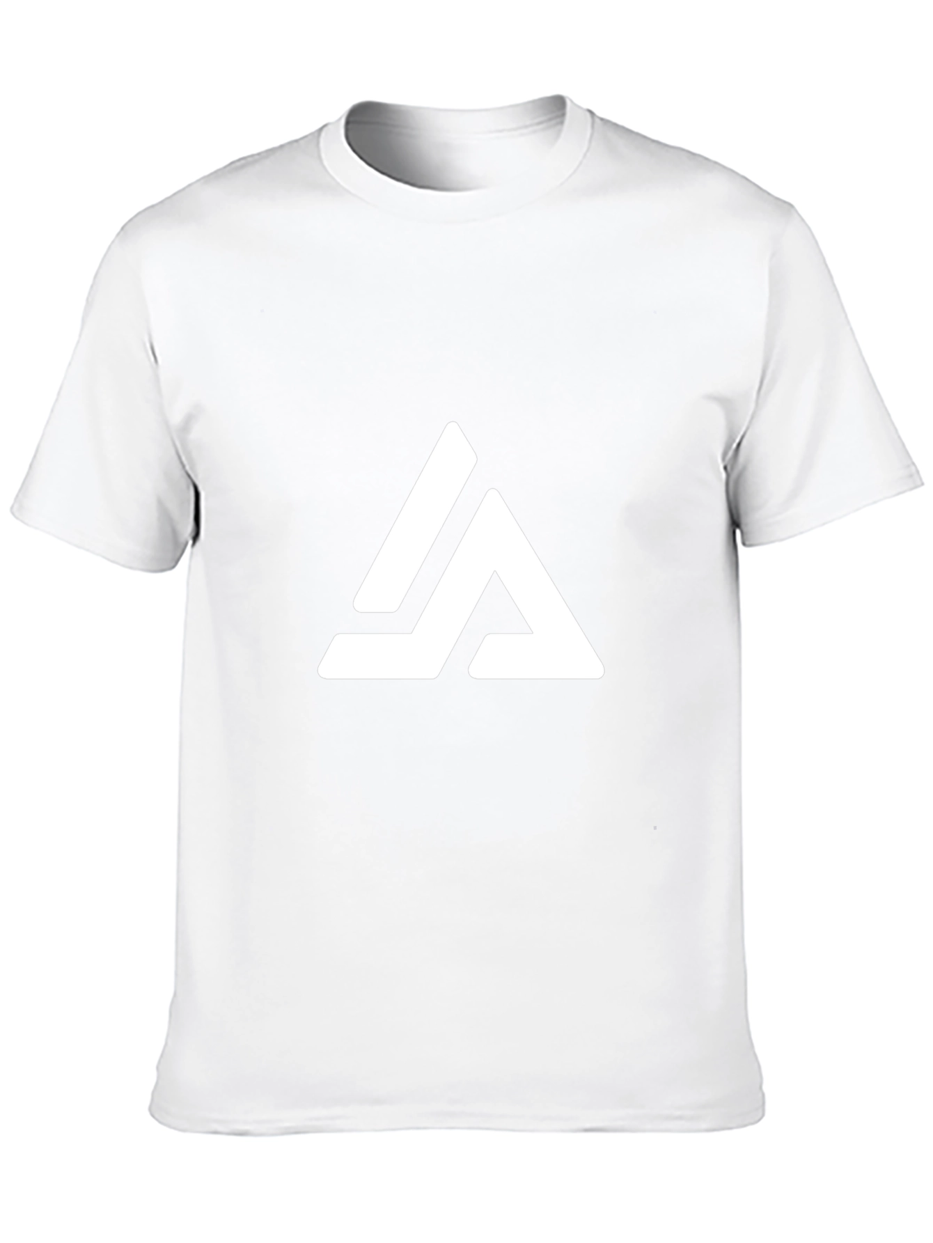 Black T-Shirt with Geometric Triangle Logo