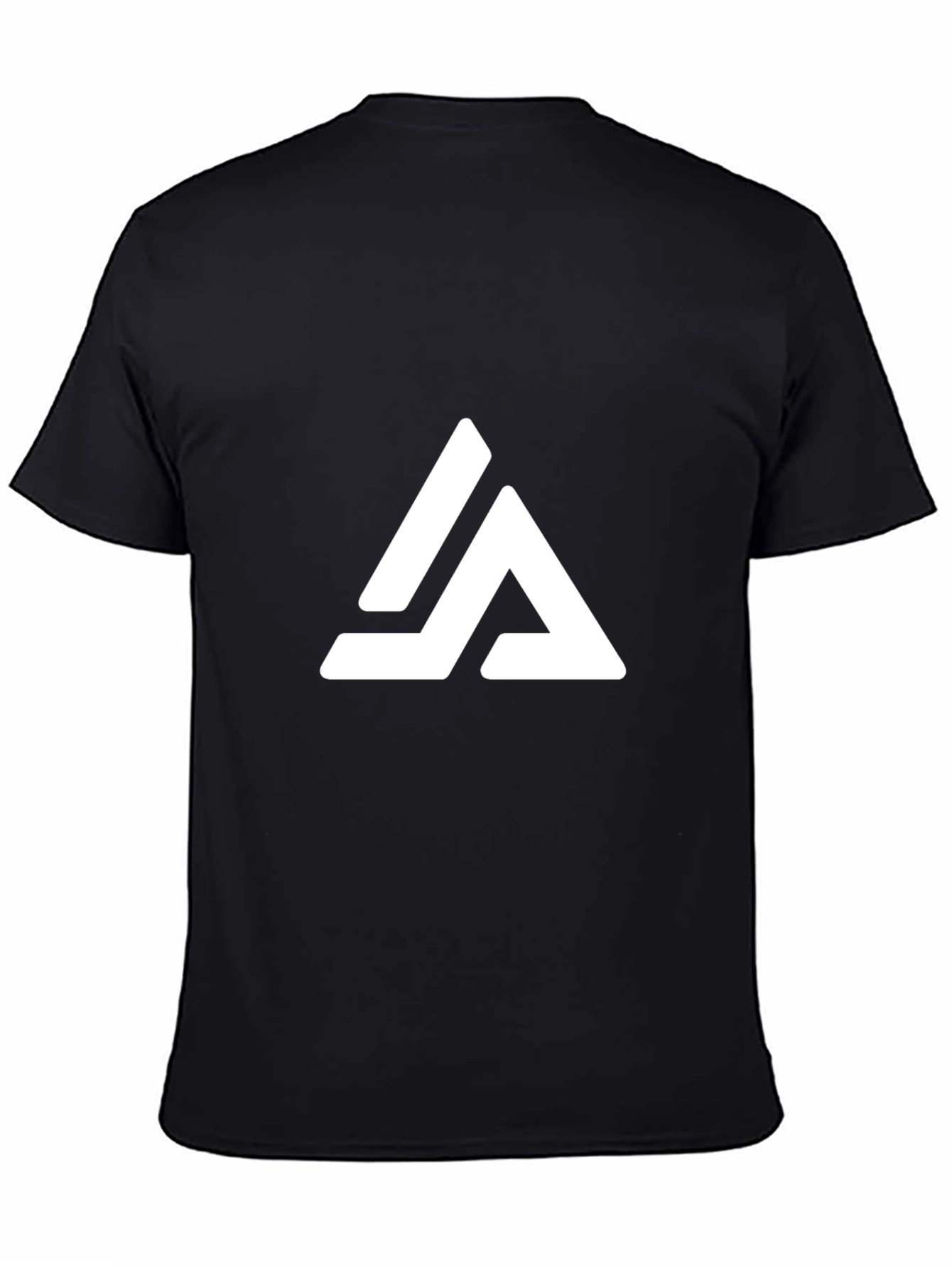 Black T-Shirt with Geometric Triangle Logo