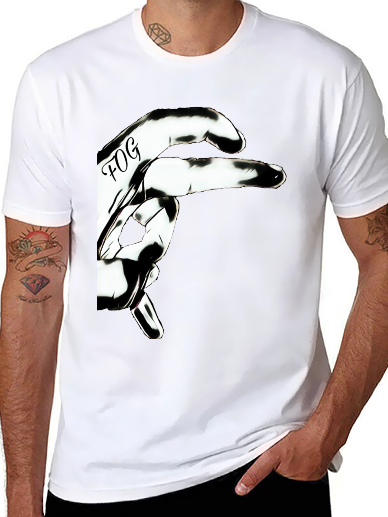 FOG Hand Graphic Black Tee