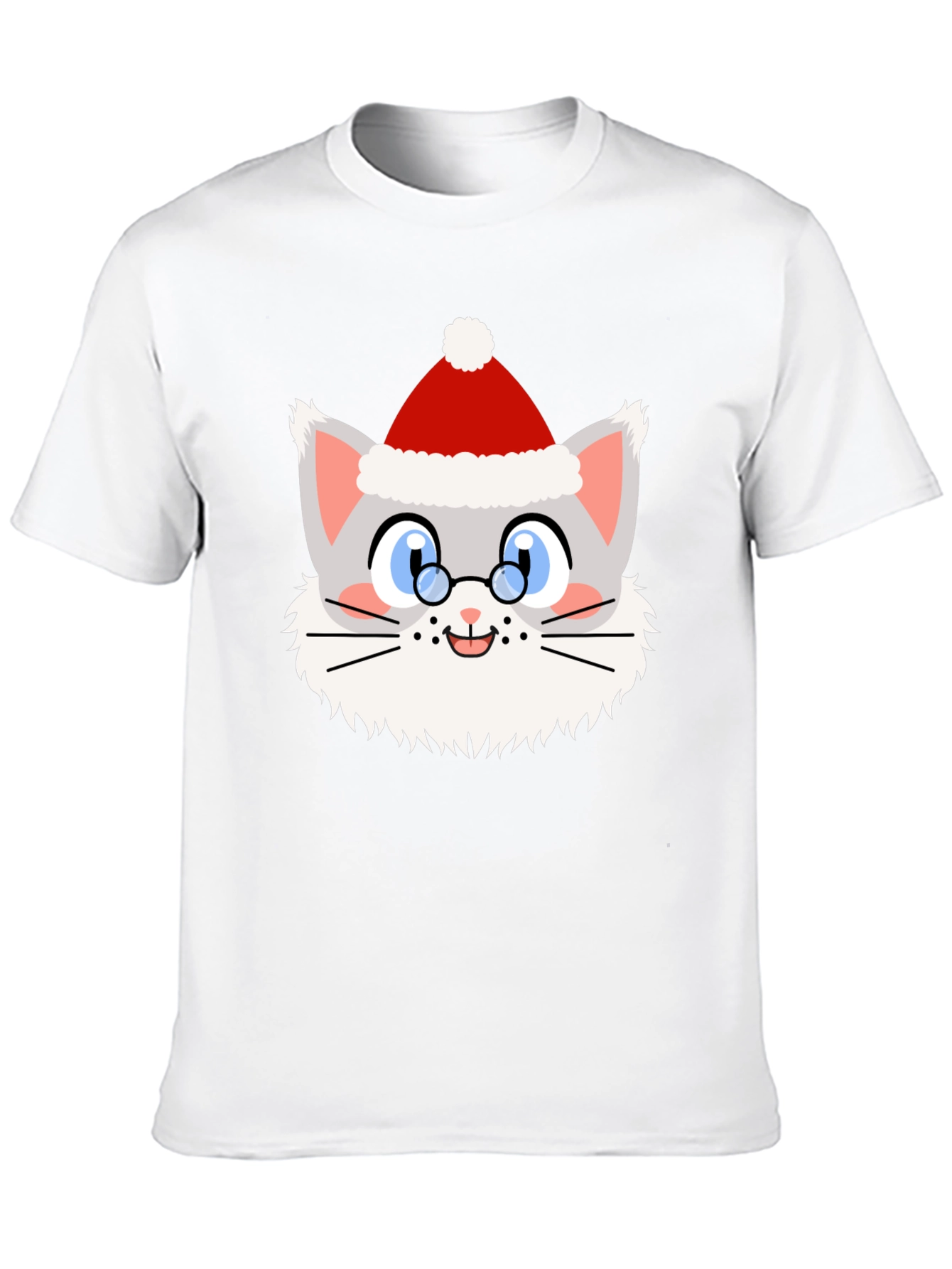 Festive Cat Santa T-Shirt - Holiday Cheer!