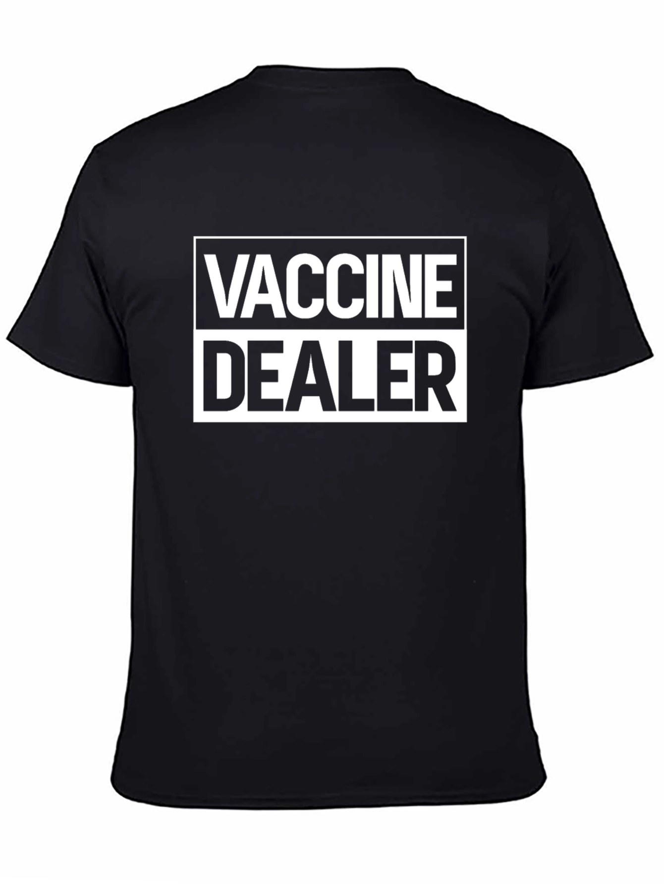 Vaccine Dealer Black Graphic T-Shirt