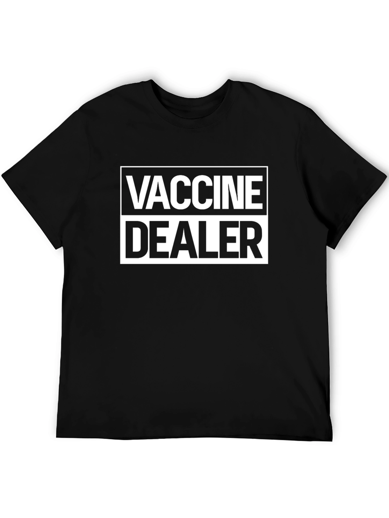 Vaccine Dealer Black Graphic T-Shirt