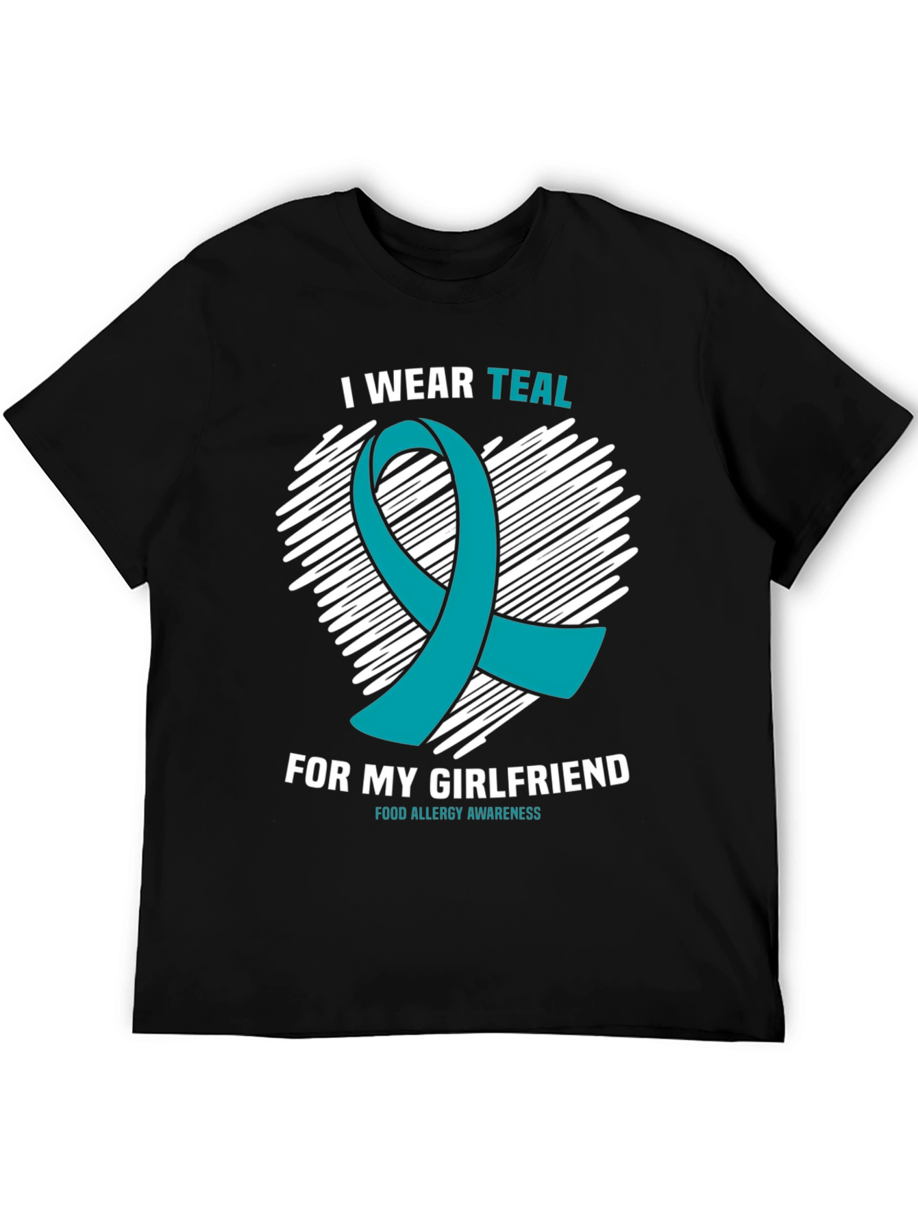 Teal Ribbon Food Allergy Awareness T-Shirt