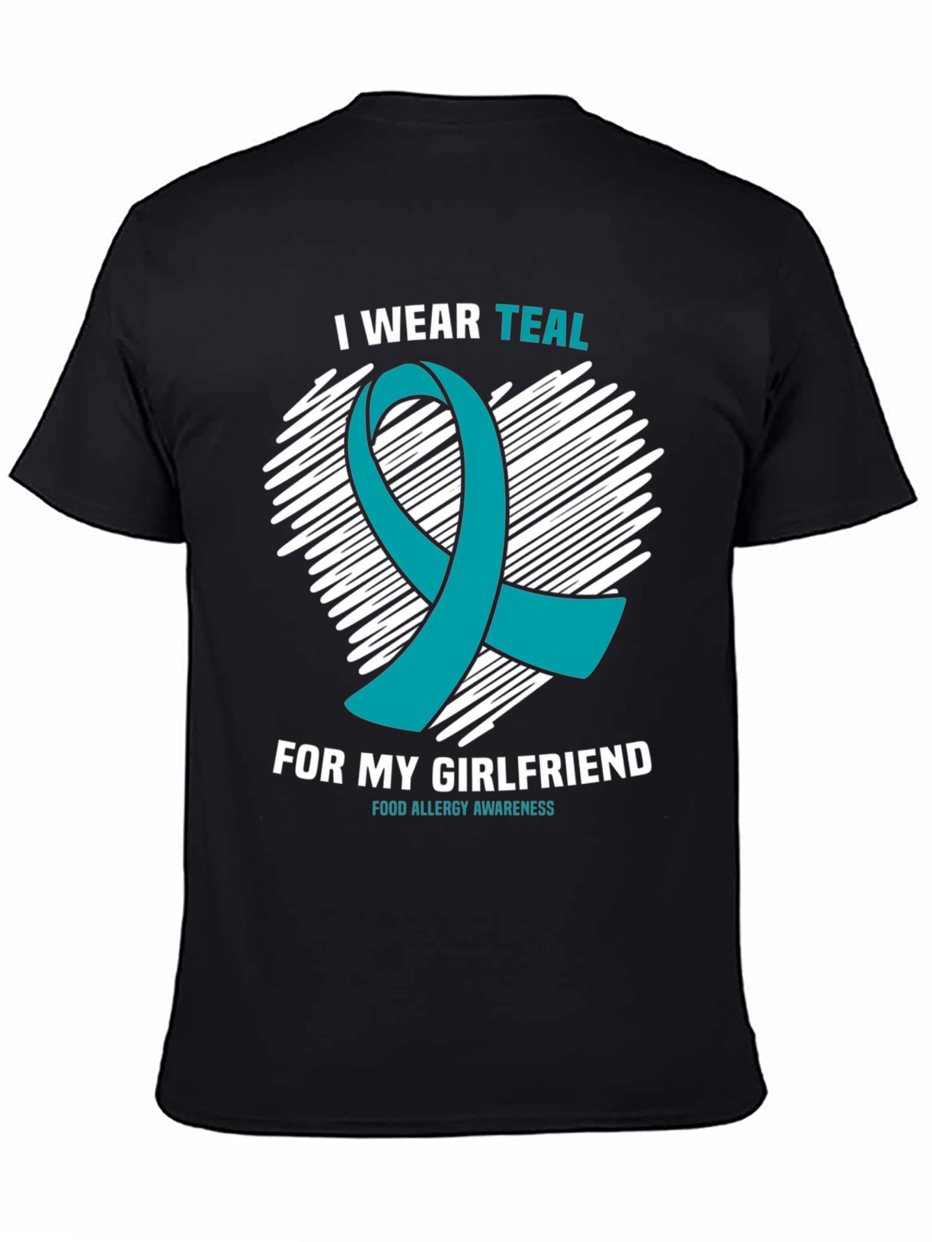 Teal Ribbon Food Allergy Awareness T-Shirt