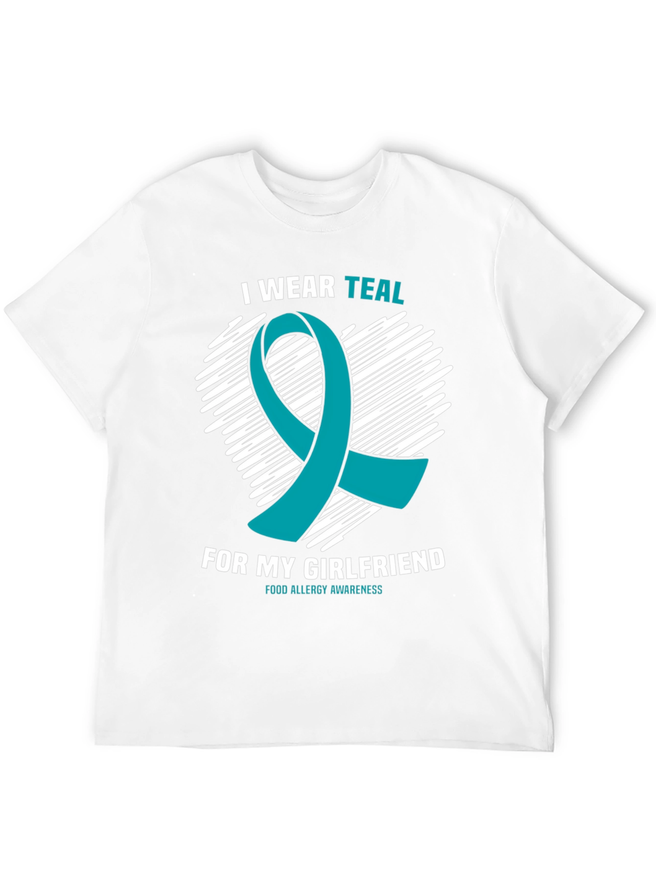 Teal Ribbon Food Allergy Awareness T-Shirt