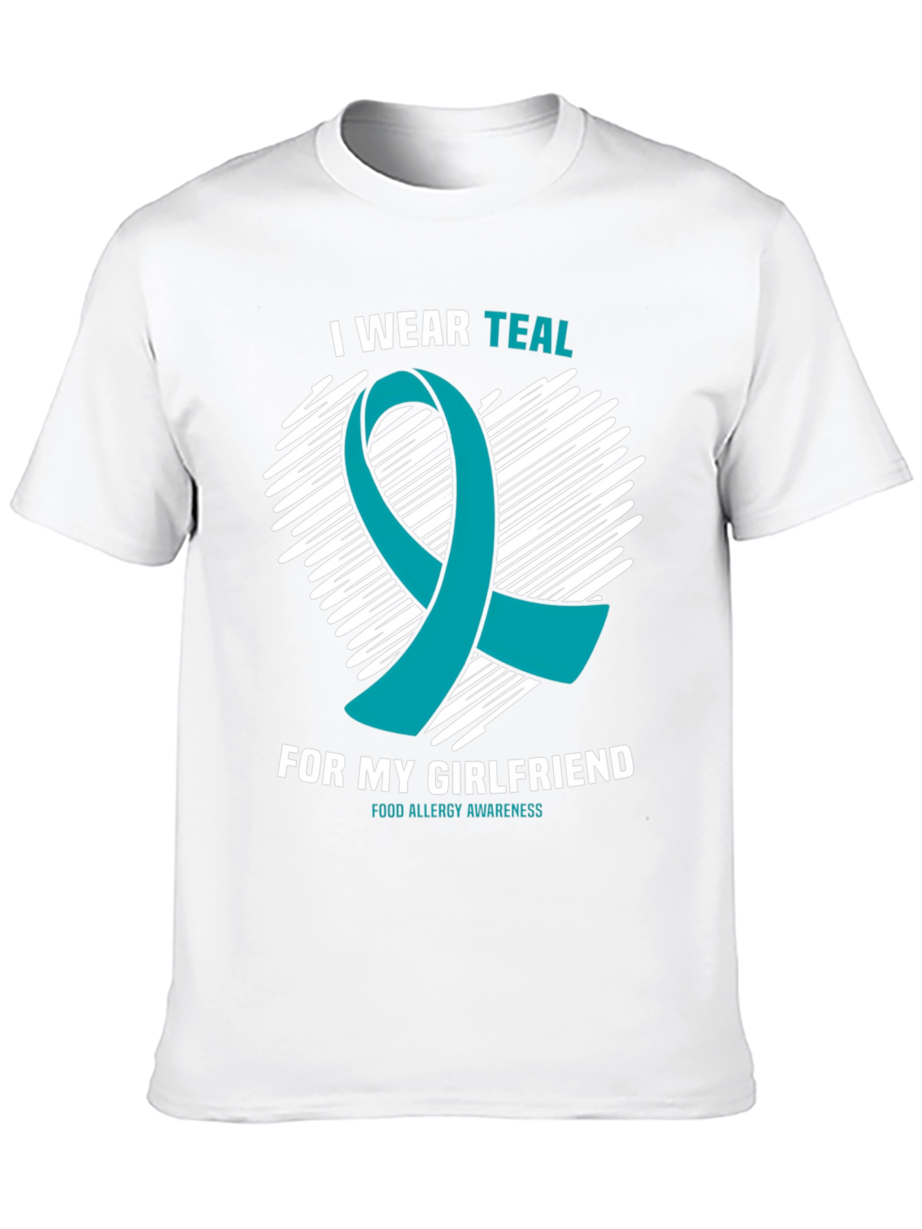 Teal Ribbon Food Allergy Awareness T-Shirt