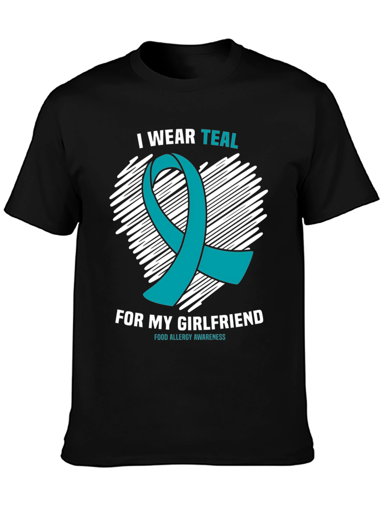 Teal Ribbon Food Allergy Awareness T-Shirt